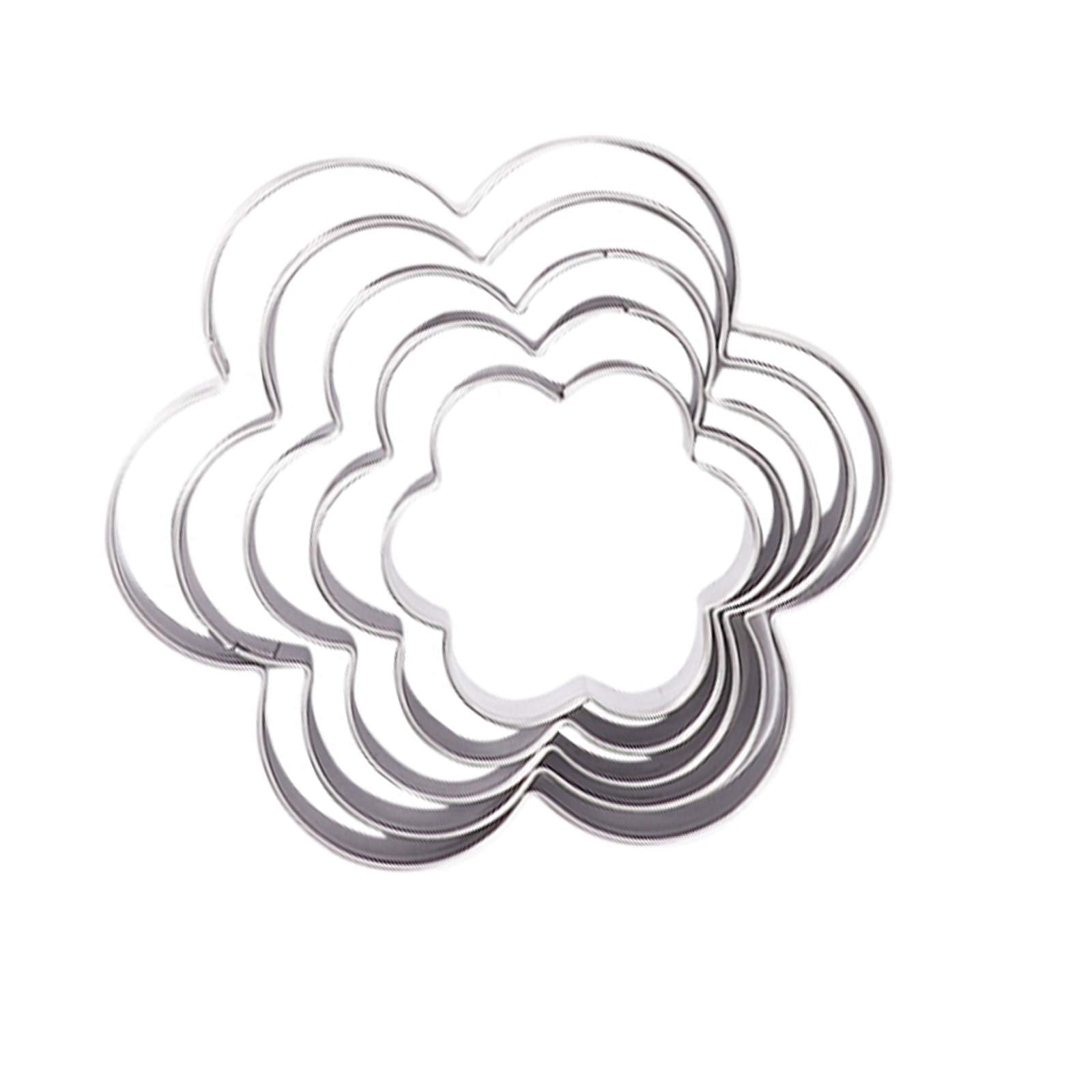 Tmflexe Flower Cookie Cutter, Pack Of 5