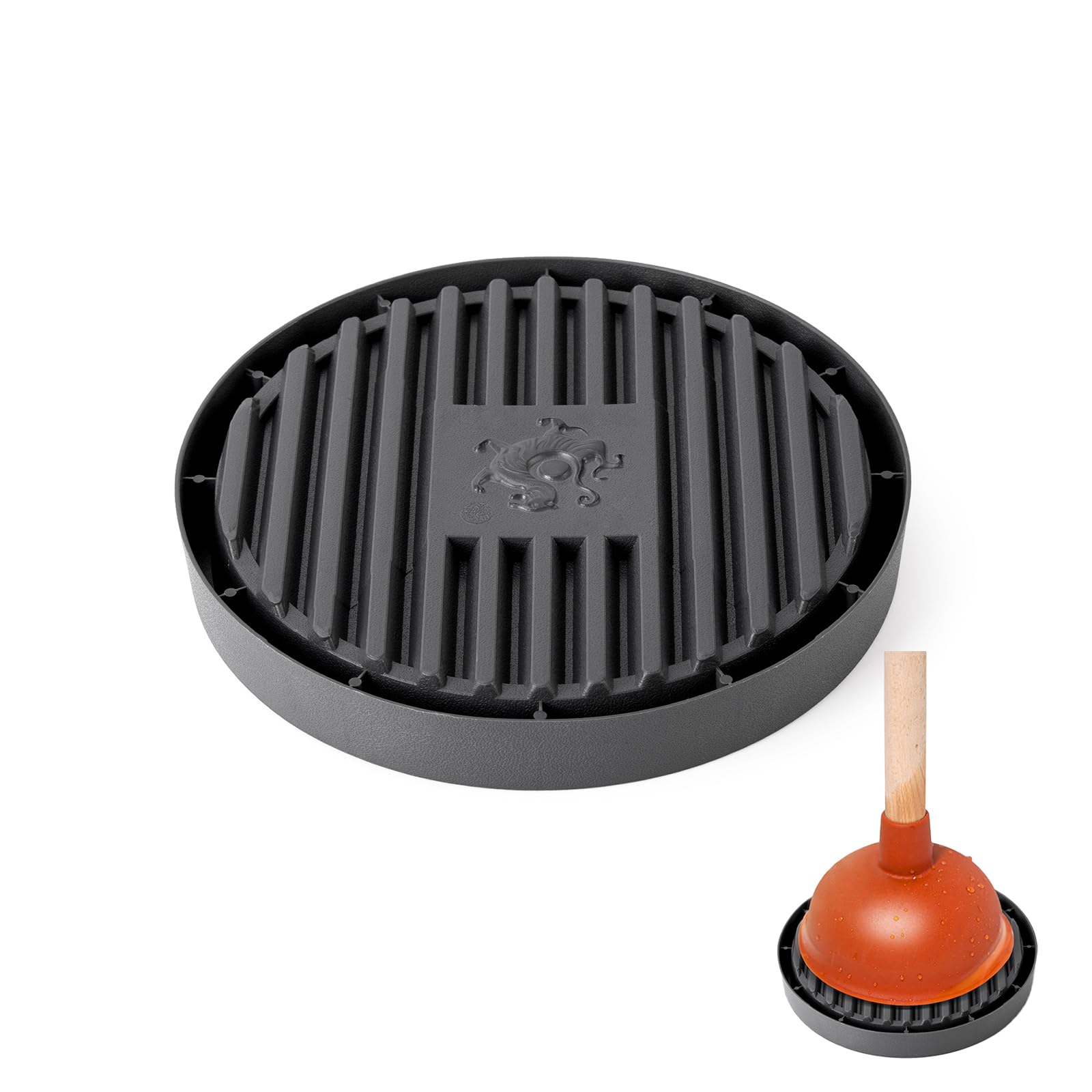 Dealsgogo Plunger Tray - Plunger Mat Air Drying Mat For Toilet Plunger - Plunger Holder Catches Drips - Wicks Water From Plunger