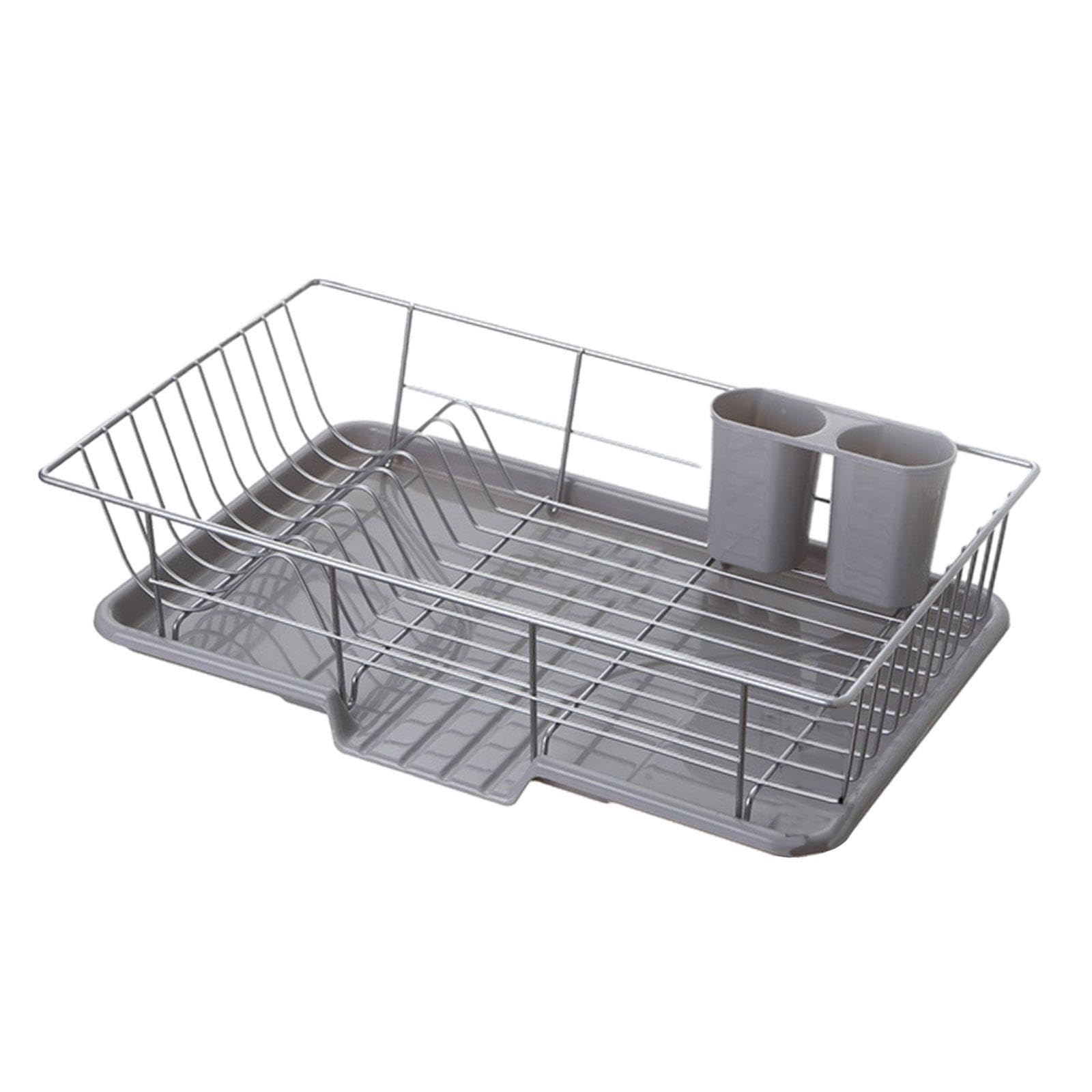 Ujeavette Dish Racks Portable Utensil Holder Kitchen Drying Rack For Bowls Cups Plates Style A