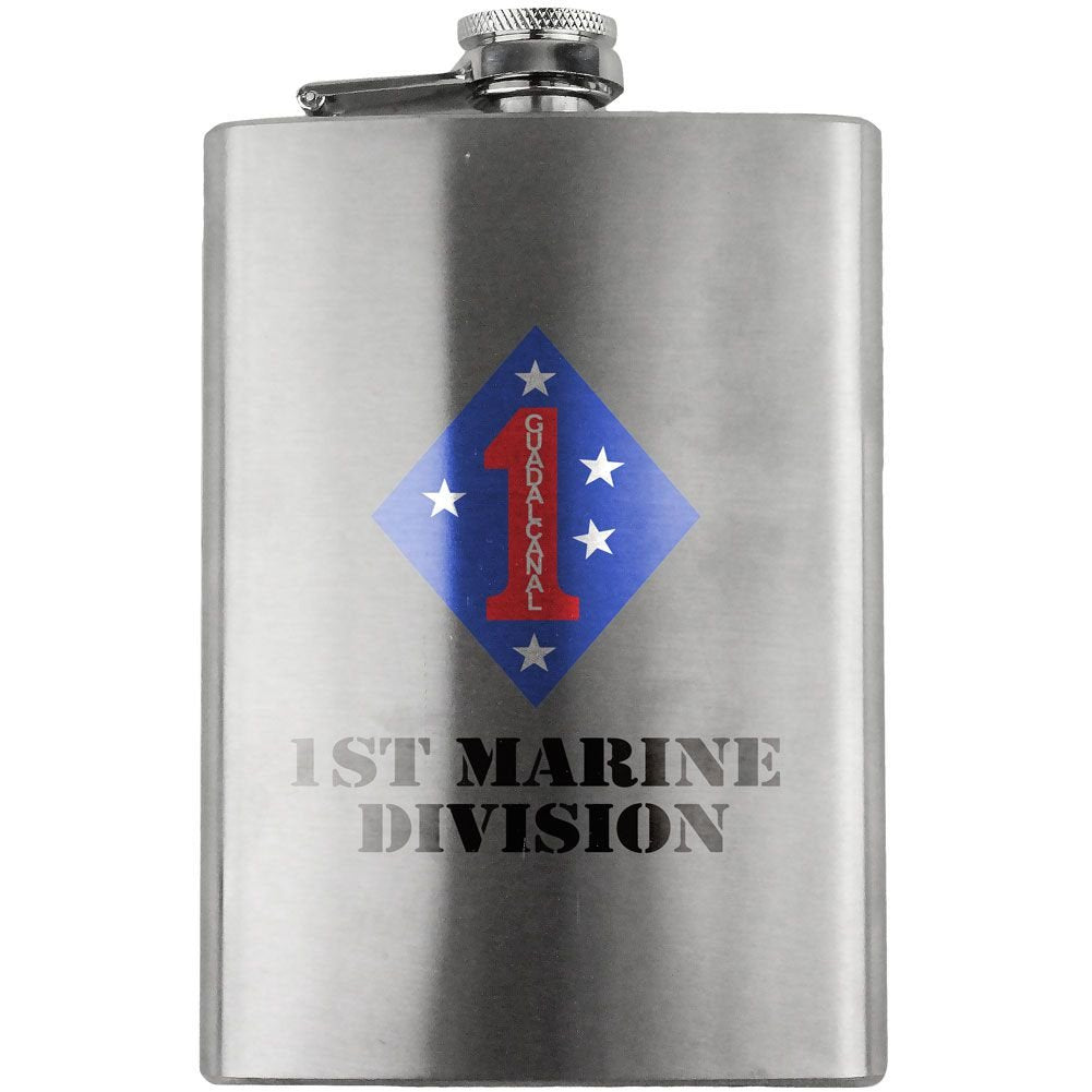 1st Marine Division Full Color 8oz. Flask