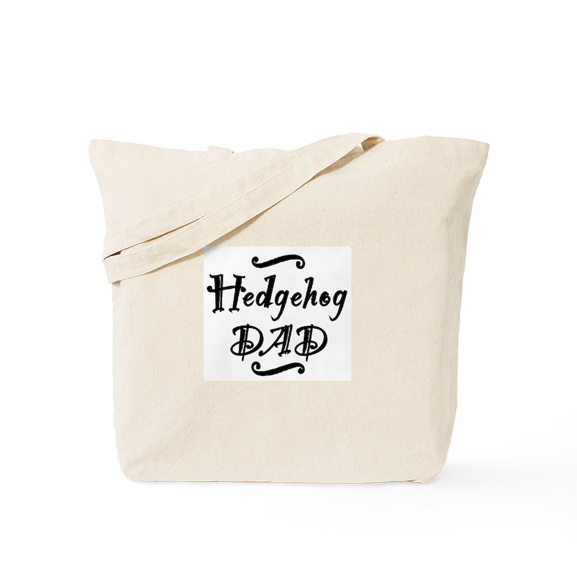 Cafepress Hedgehog Dad Tote Bag Natural Canvas Tote Bag, Reusable Shopping Bag