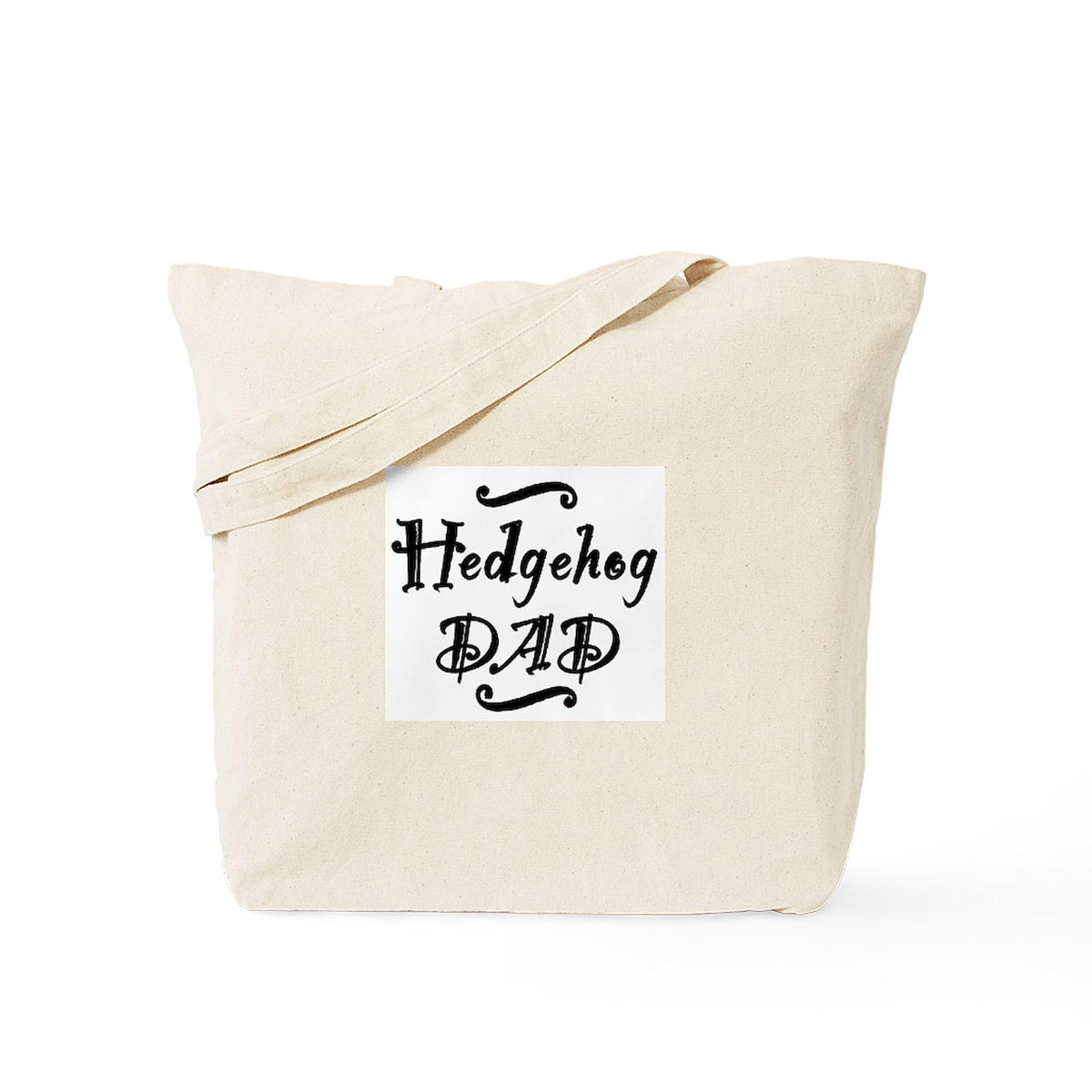 Cafepress Hedgehog Dad Tote Bag Natural Canvas Tote Bag, Reusable Shopping Bag