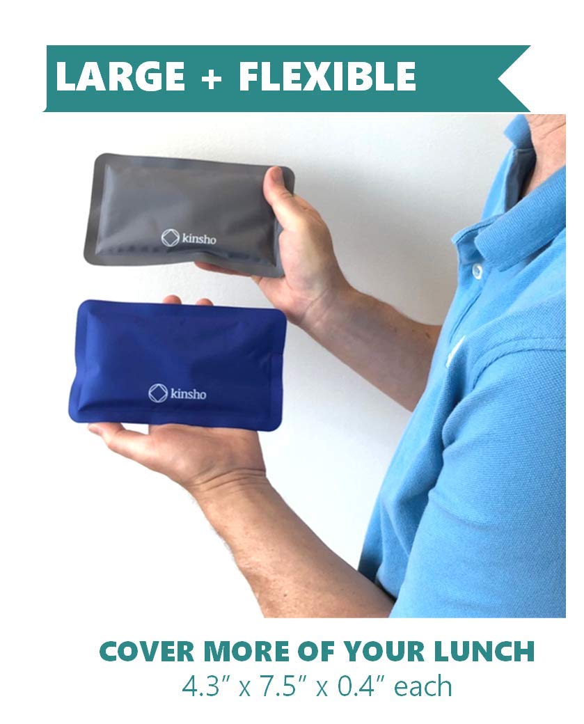 Ice Packs For Lunch Box Bag And Bento Boxes, 4 Pack Set, Reusable And Refreezable Soft Slim Pouches For Kids Boys Adults, Travel