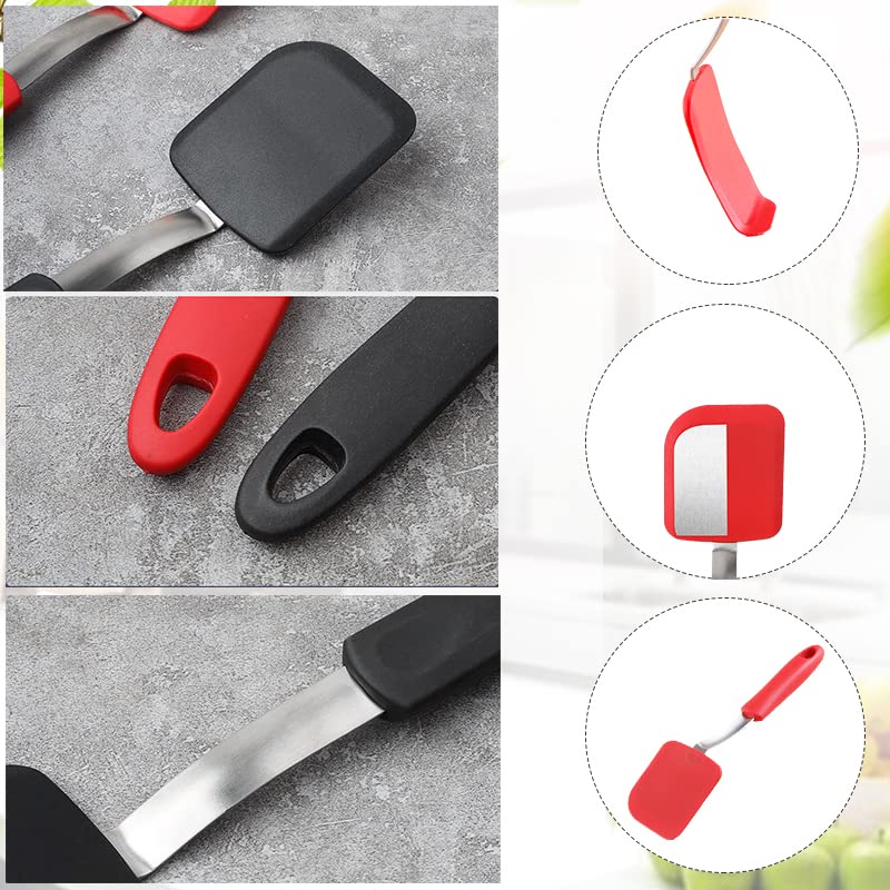 Silicone Cookie Spatula Turner, 2Pcs Silicone Spatula Nonstick Heat-Resistant Mini Brownie Spatula For Flip Egg In Small Frying