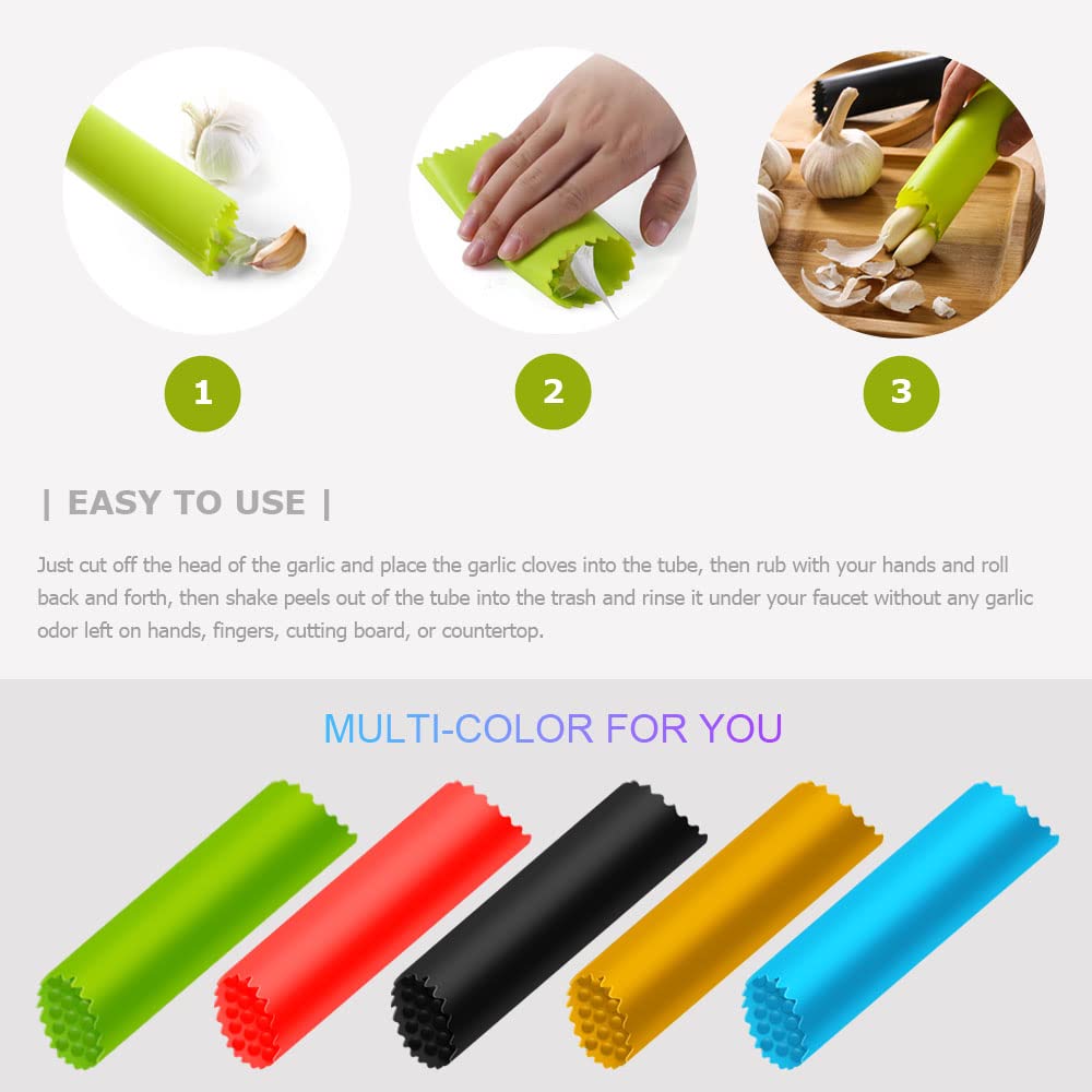Garlic Peeler Silicone Garlic Skin Remover Roller Garlic Tube Rollers Skin Remover, Garlic Roller Peeling Tube Tool For Useful K