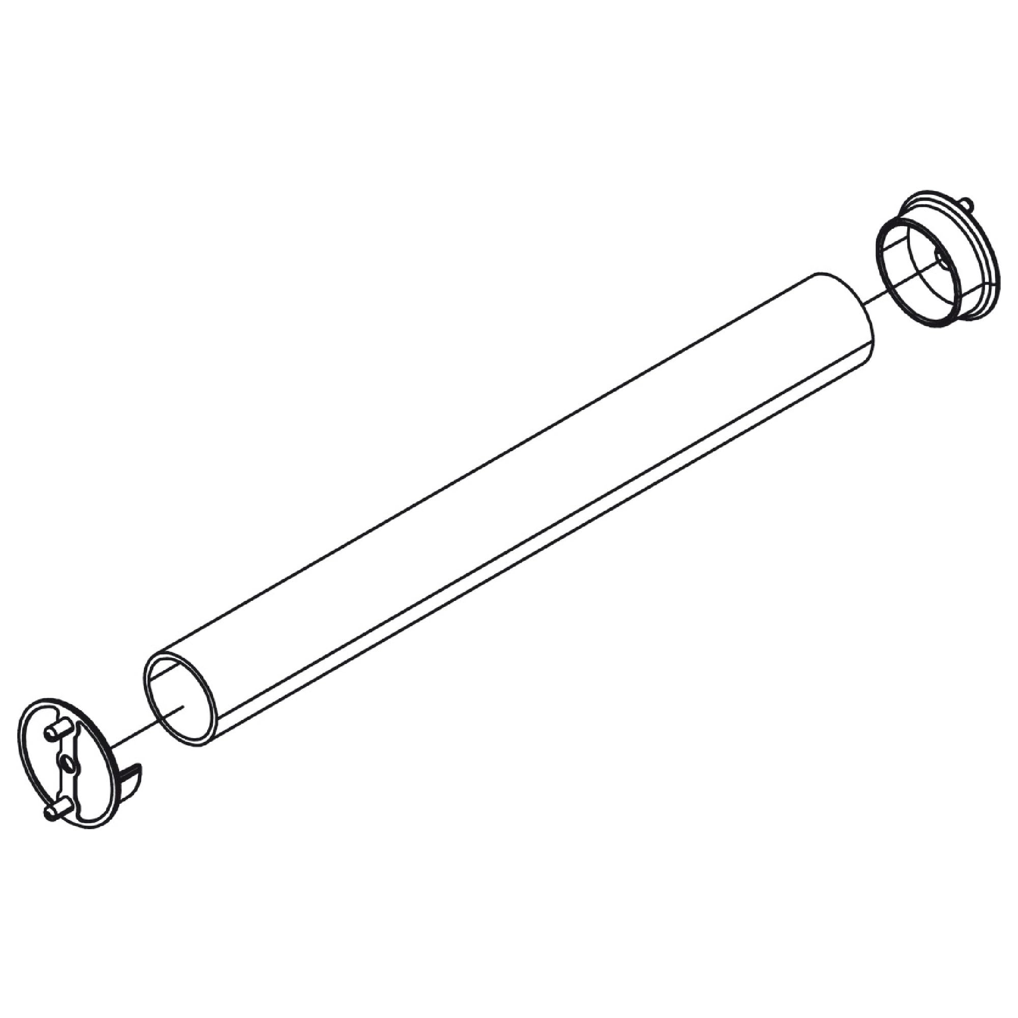 Synergy Collection Wardrobe Tube Support, 1 Pair For 1 5/16'' Diameter Closet Rod (Zinc, White)