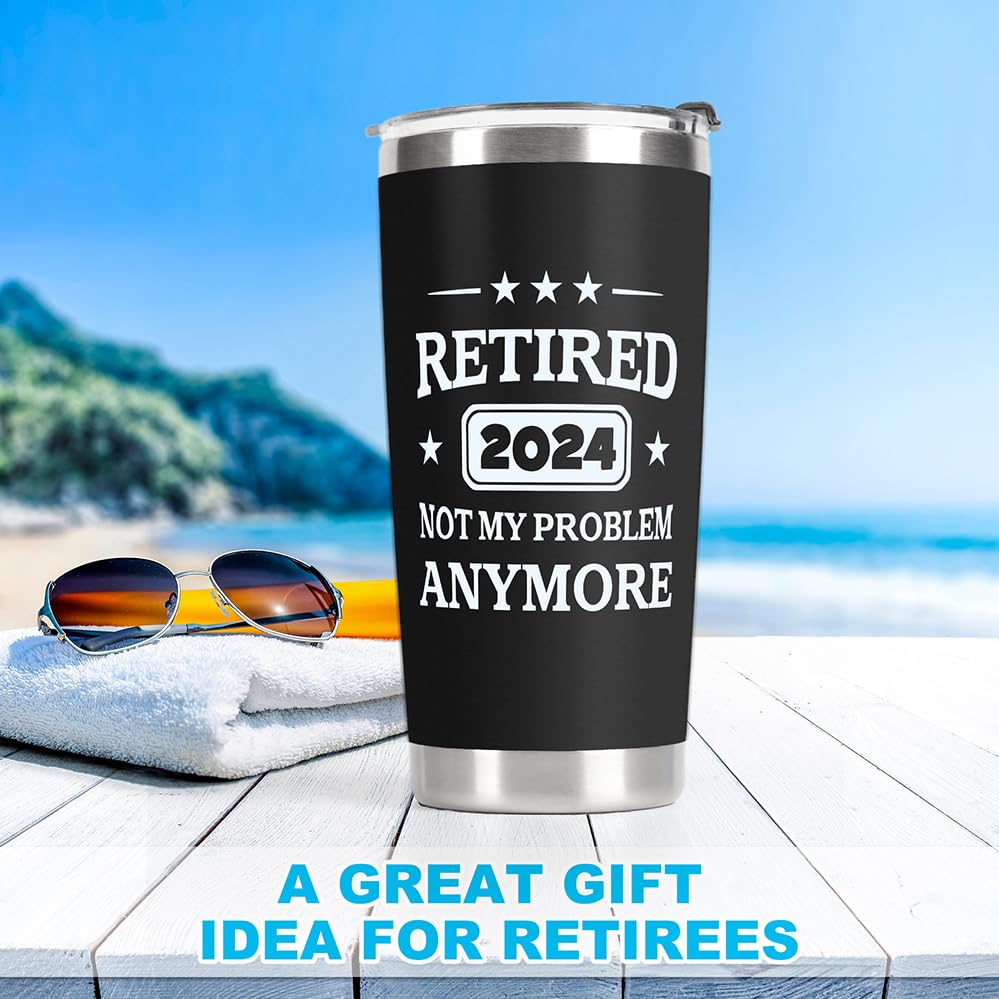 Qtds Retirement Gifts For Men 2024 - Best Funny Retirement Gifts For Teachers Coworkers Boss Doctors - Retired Gifts For Men, Hu