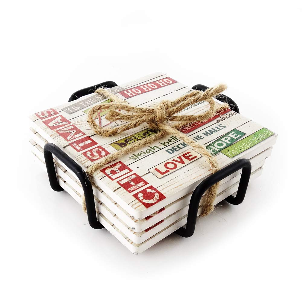 Thirstystone Black Wrought Iron Coaster Holder For Square Or Round Coaster Sets