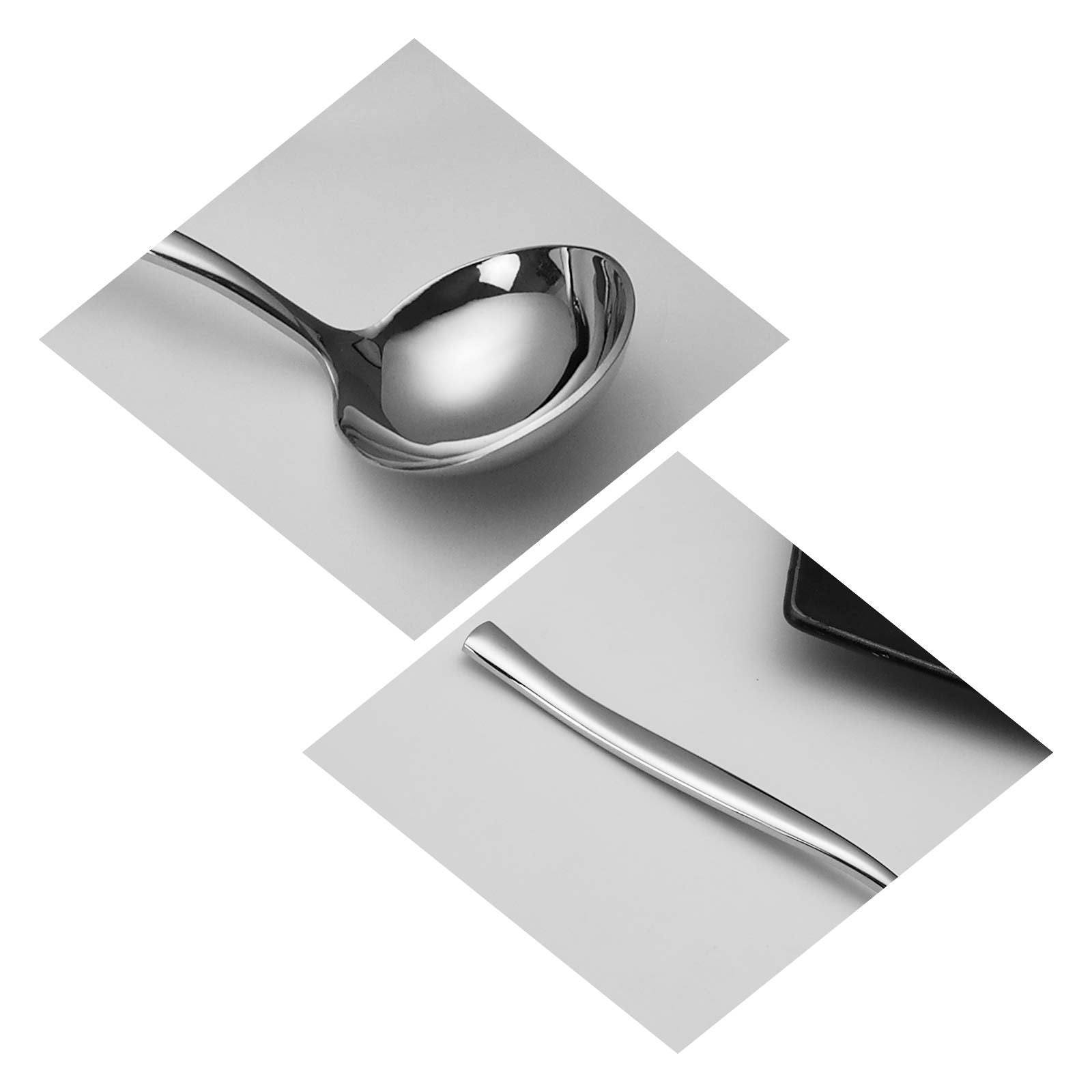 Teyyvn 4-Piece Kitchen Serving Gravy Ladles, Stainless Steel Sauce Ladle, Soup Ladle