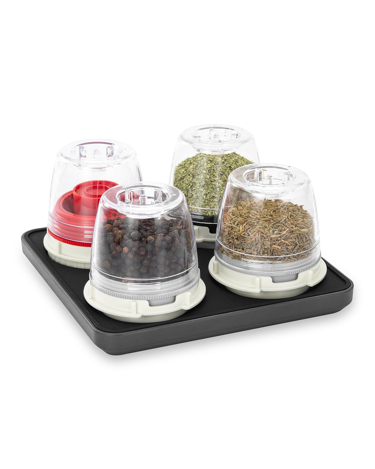 FinaMill Salt and Pepper Mill Tray, Stackable FinaPod Storage, Stylish Kitchen Accessories for Spice Grinder, Gift-Ready - Slate