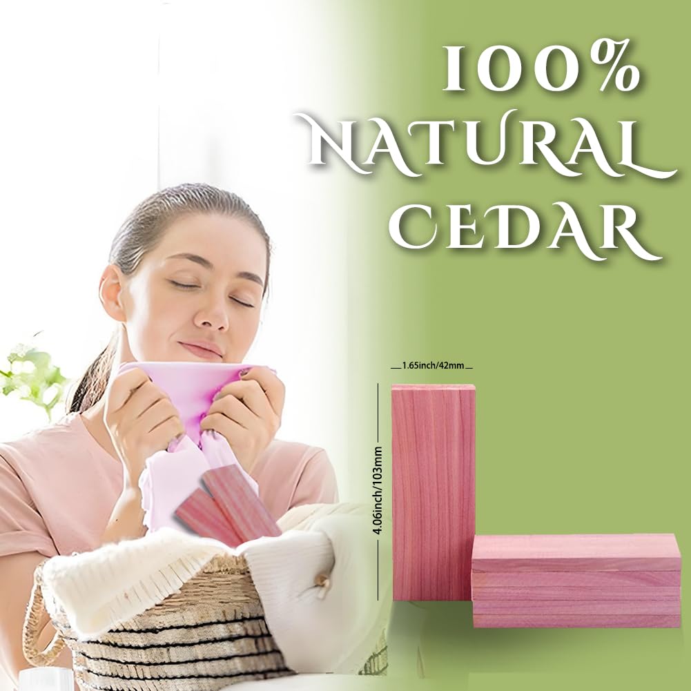 Cedar Space Cedar Blocks for Closet Storage  100% Aromatic Red Ceder Blocks Cedar Planks Tablet (16)
