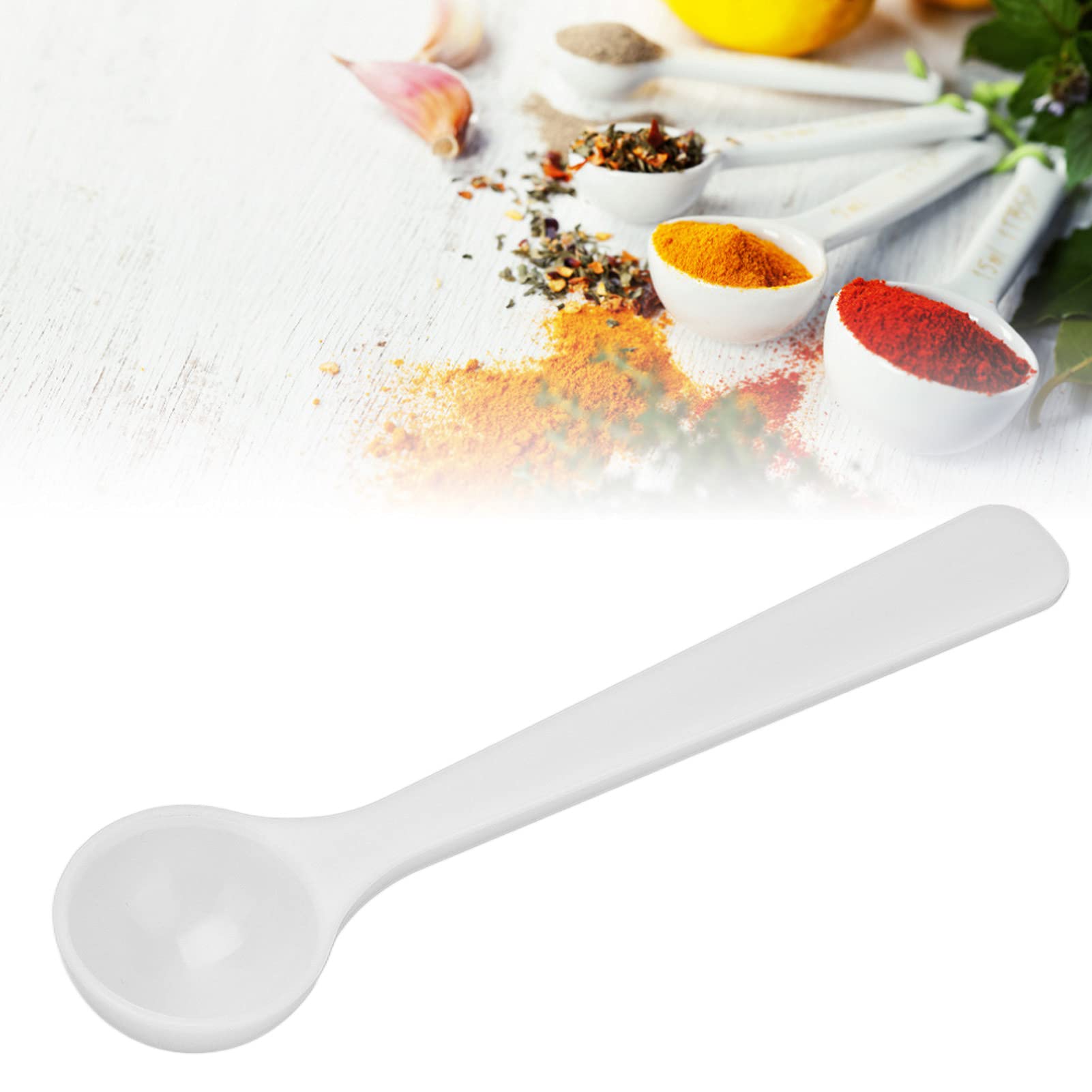 Measuring Spoons, 100Pcs 2Ml/1G Plastic Measuring Spoons Set, Long Handle Scoop, Small Tablespoon Measurement Spoon Set, Shatter