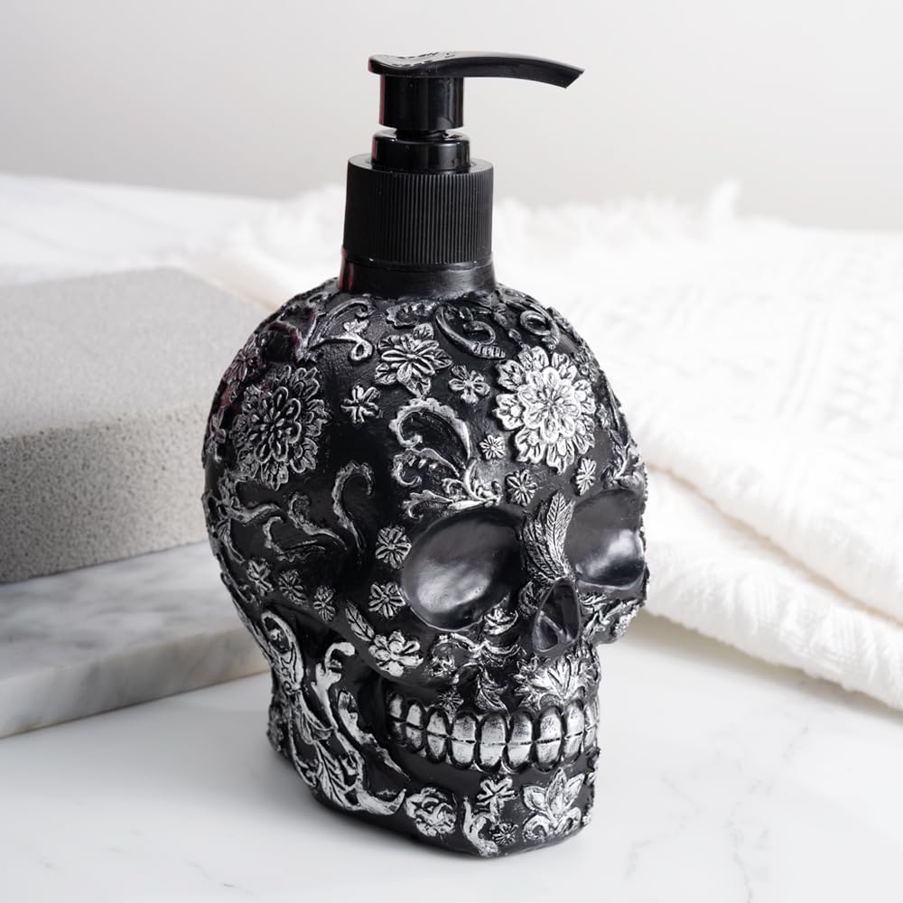 Skull Soap Dispenser With Rust Proof Pump, Refillable Liquid Hand Lotion Bottle For Bathroom, Bedroom And Kitchen(New Upgrade ).