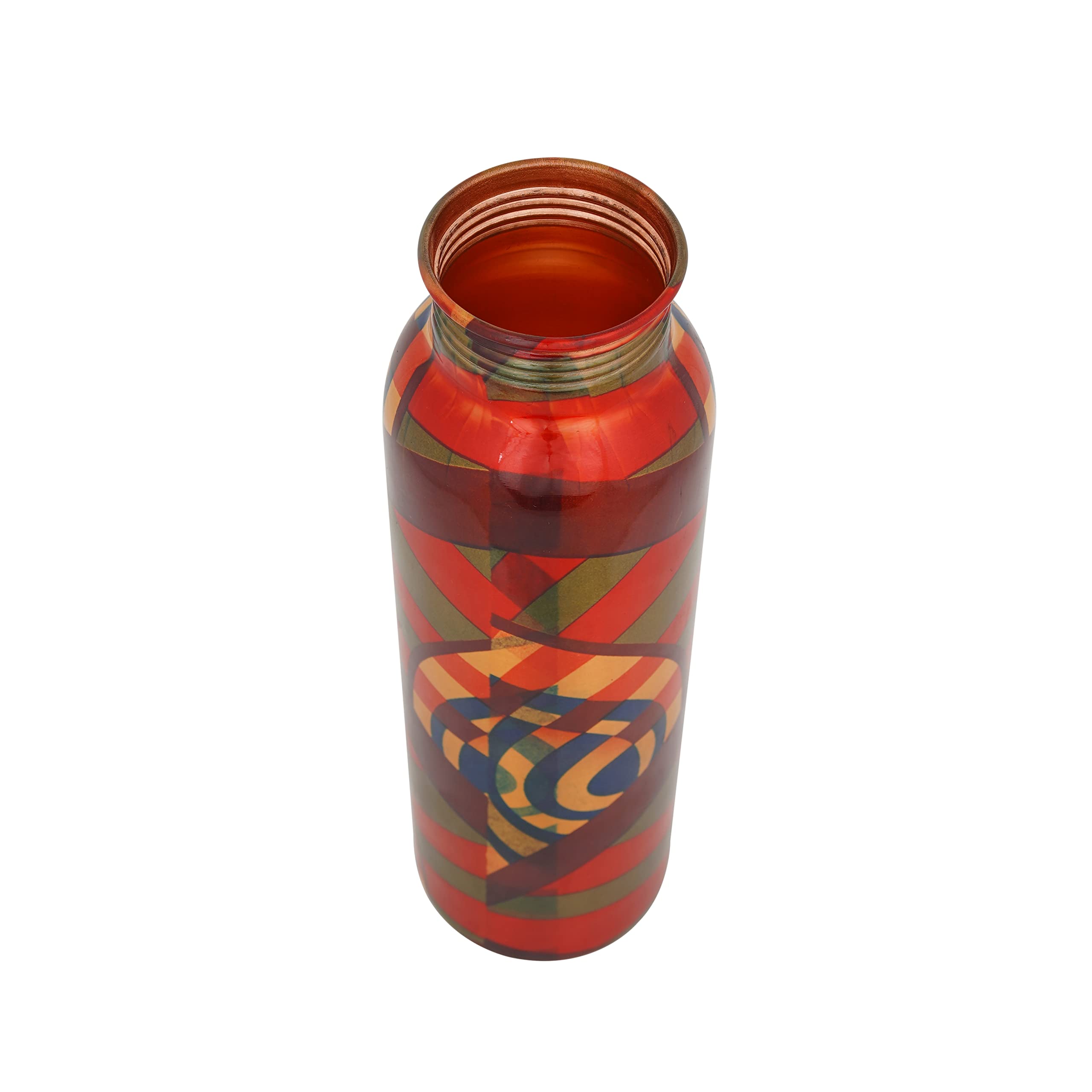 Craft Trade Copper Ayurveda Copper Water Bottle For Drinking - 32Oz Antique Pure Copper Water Bottle - Travel Water Bottle For G