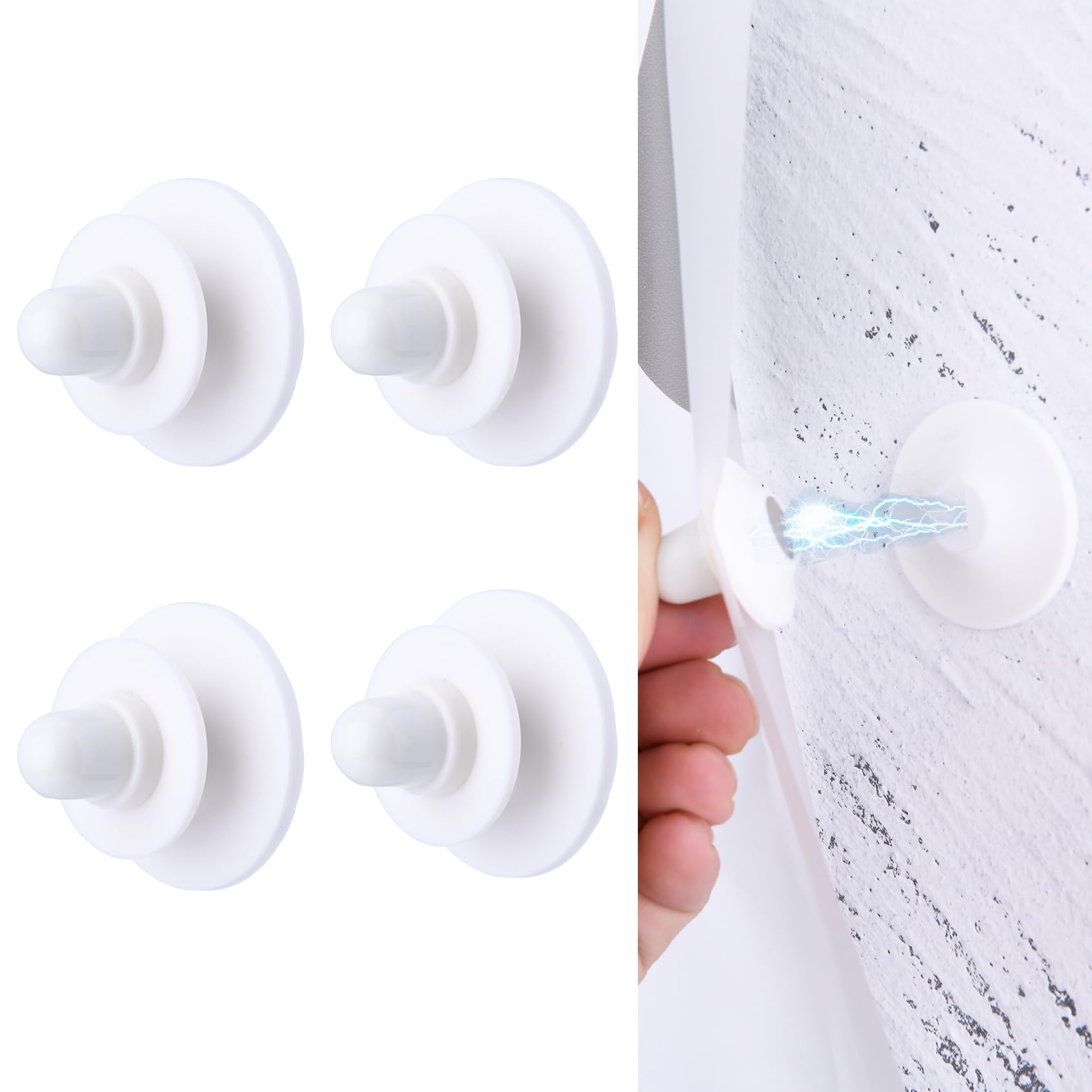 Lekusha Magnetic Shower Curtain Clips, Self Adhesive Splash Guard Clips, Keep Curtain Liner Closed To Wall, Stop Liner From Bill