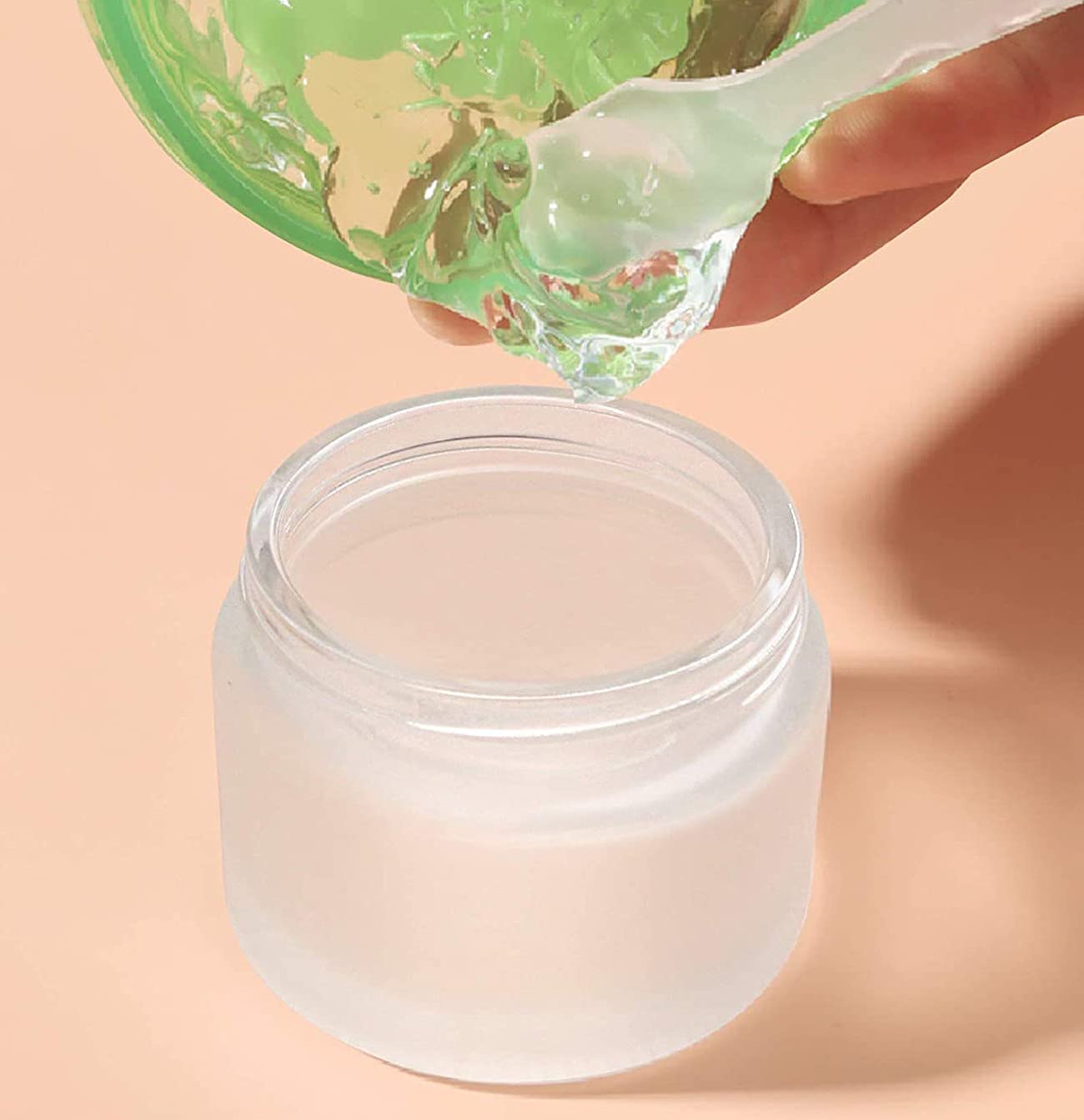 Healthcom 10 Packs 15Ml/15G Empty Sample Jars Frosted Glass Cream Jar Bottle With Wood Grain Lid Cosmetic Containers Glass Cream