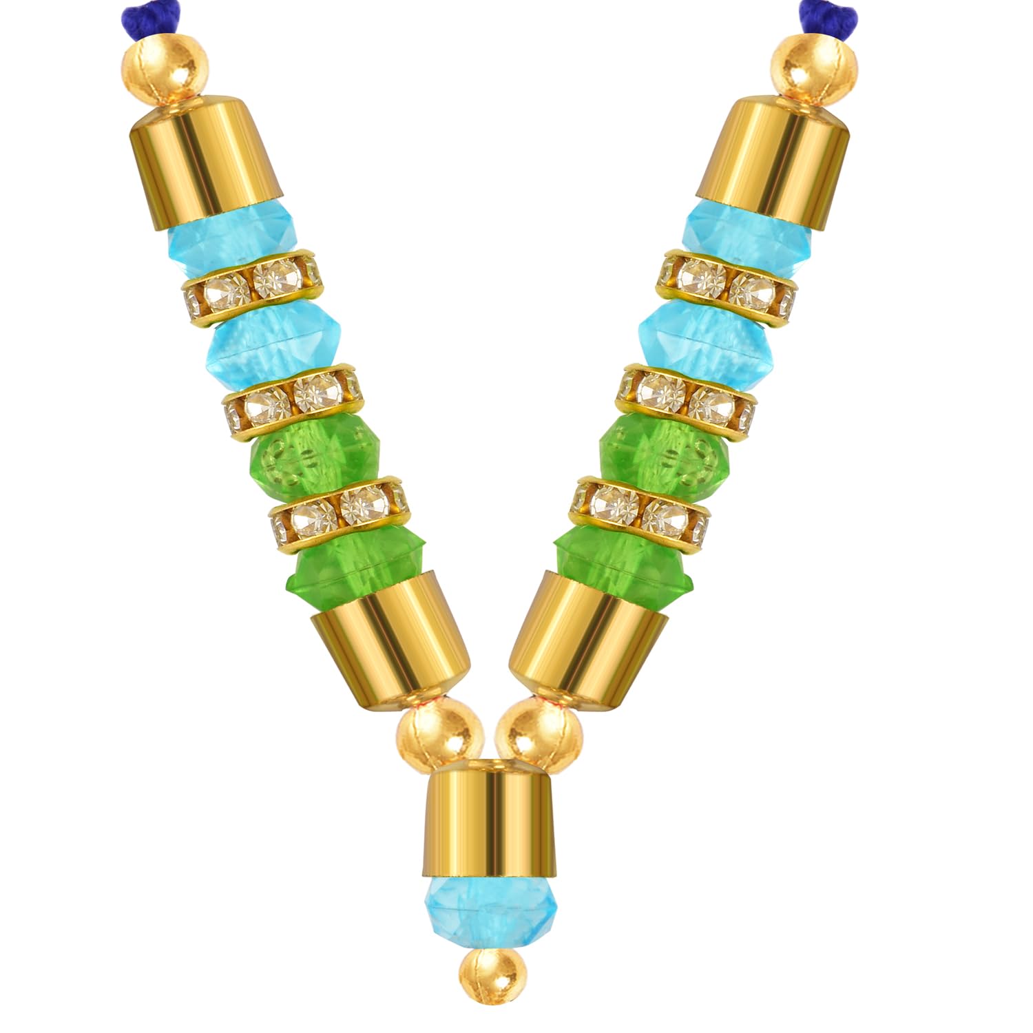 Kitlyn Laxmi Ganesh Handpainted Resin Fiish Murti For Pooja Room,Diwali&Gift, Mala Set Decorative Showpiece - 12 Cm (Resin, Mult