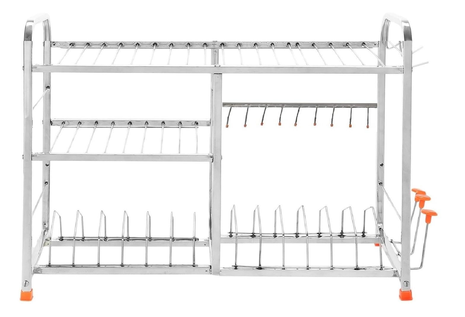 Daaduji Wall Mount Kitchen Utensils Rack | Dish Rack With Plate & Cutlery Stand | Kitchen Storage Rack | Kitchen Organizer (18X2