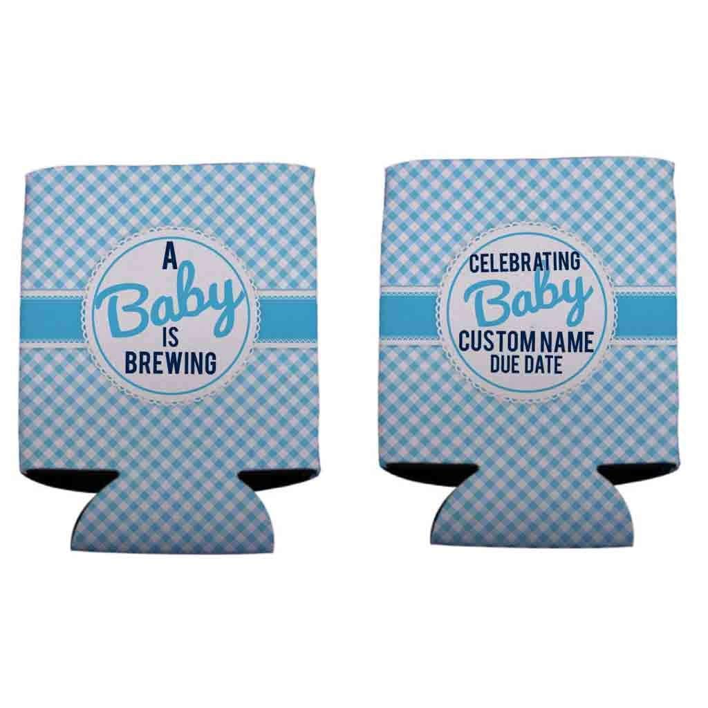 Victorystore Can And Beverage Coolers - Custom Baby Shower,''A Baby Is Brewing'' Baby Boy Design, Set Of 48