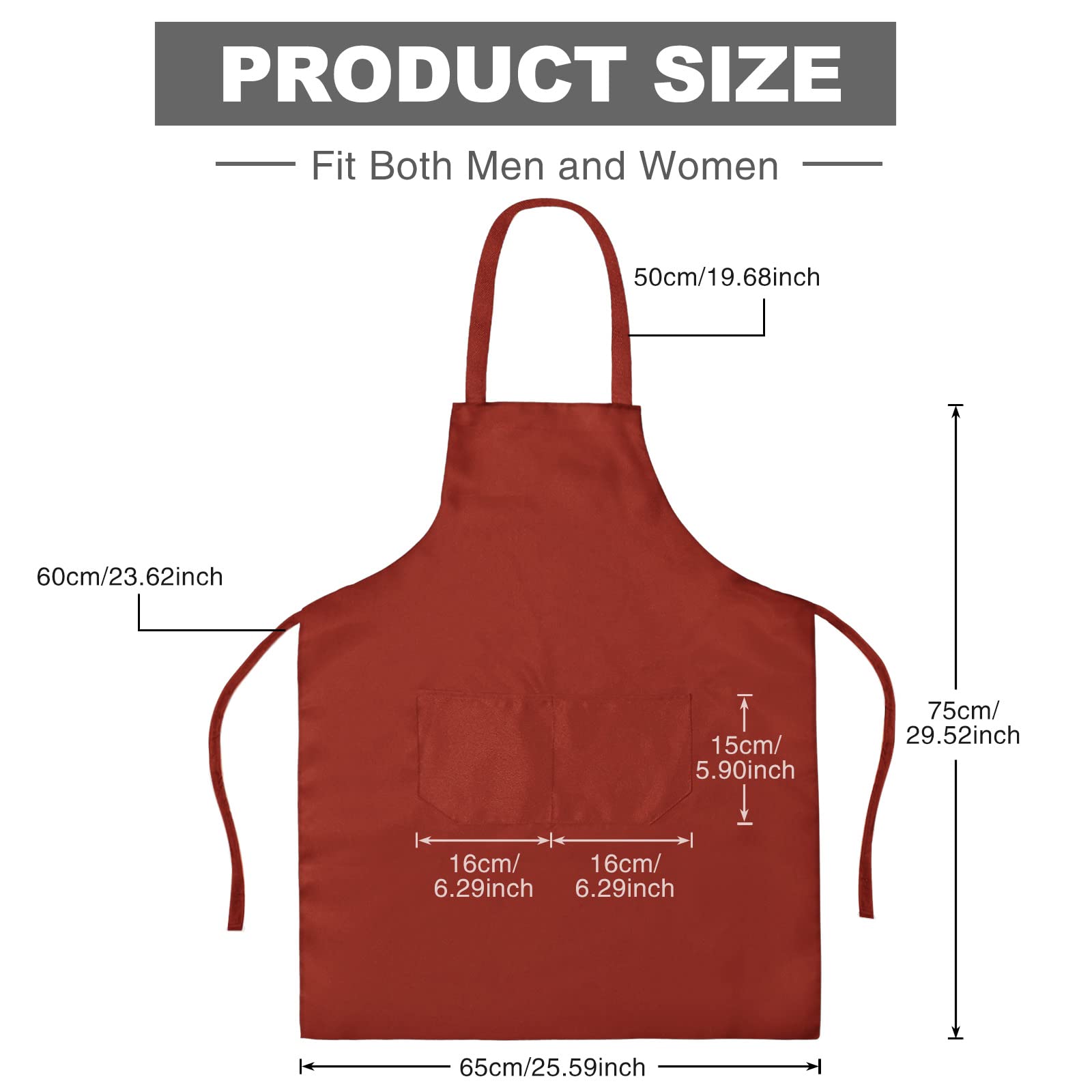 Tarpop 24 Pack Bib Aprons Unisex Commercial Apron Resistant Apron Kitchen Bbq Crafting Aprons For Women Men Chef (Mixed Colors)