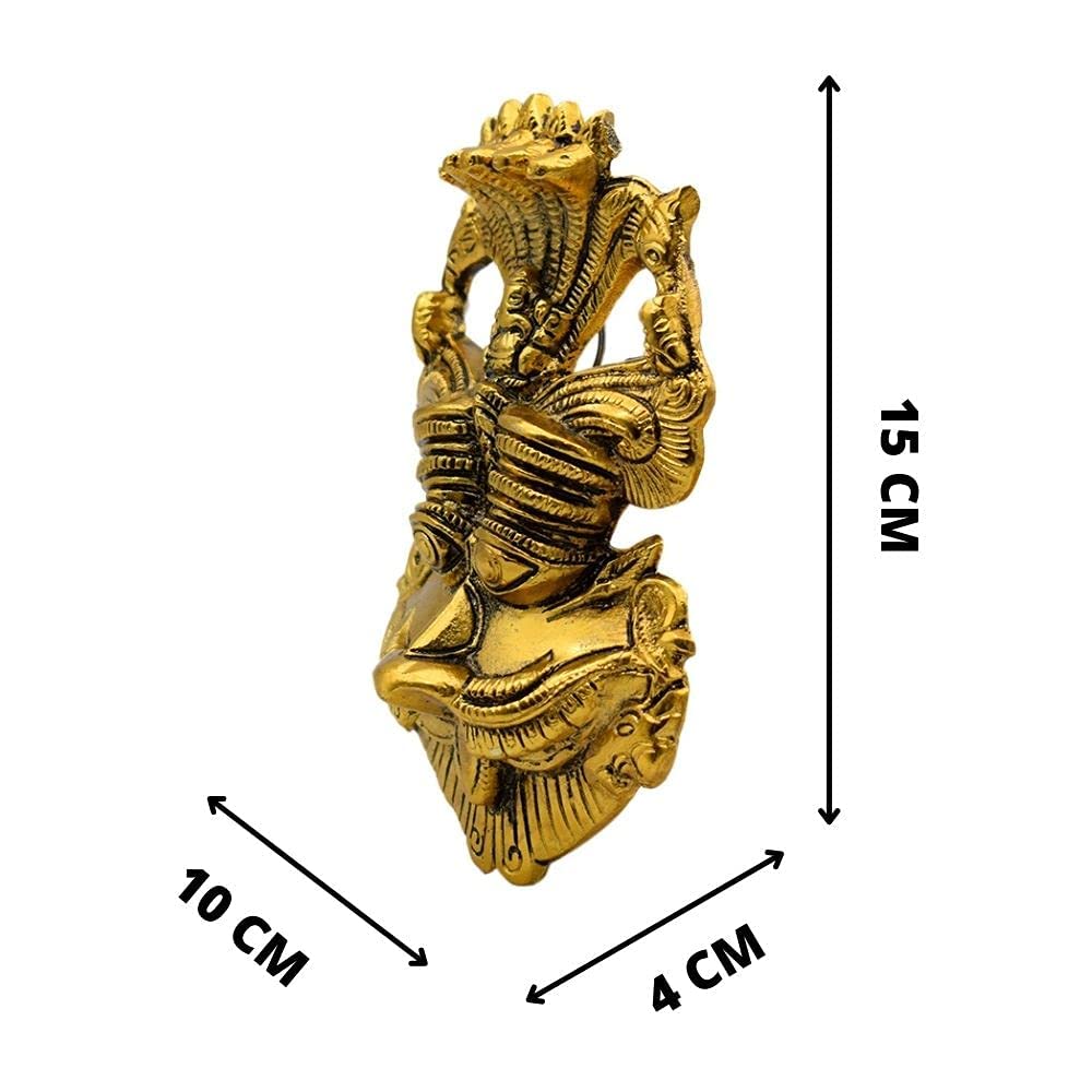 Dalvkot Metal Keerthi Mukha Kirtimukha Keerthimukhudu Idol Main Door Wall Hanging For Evil Protection Decorative Showpiece, 9 Ce