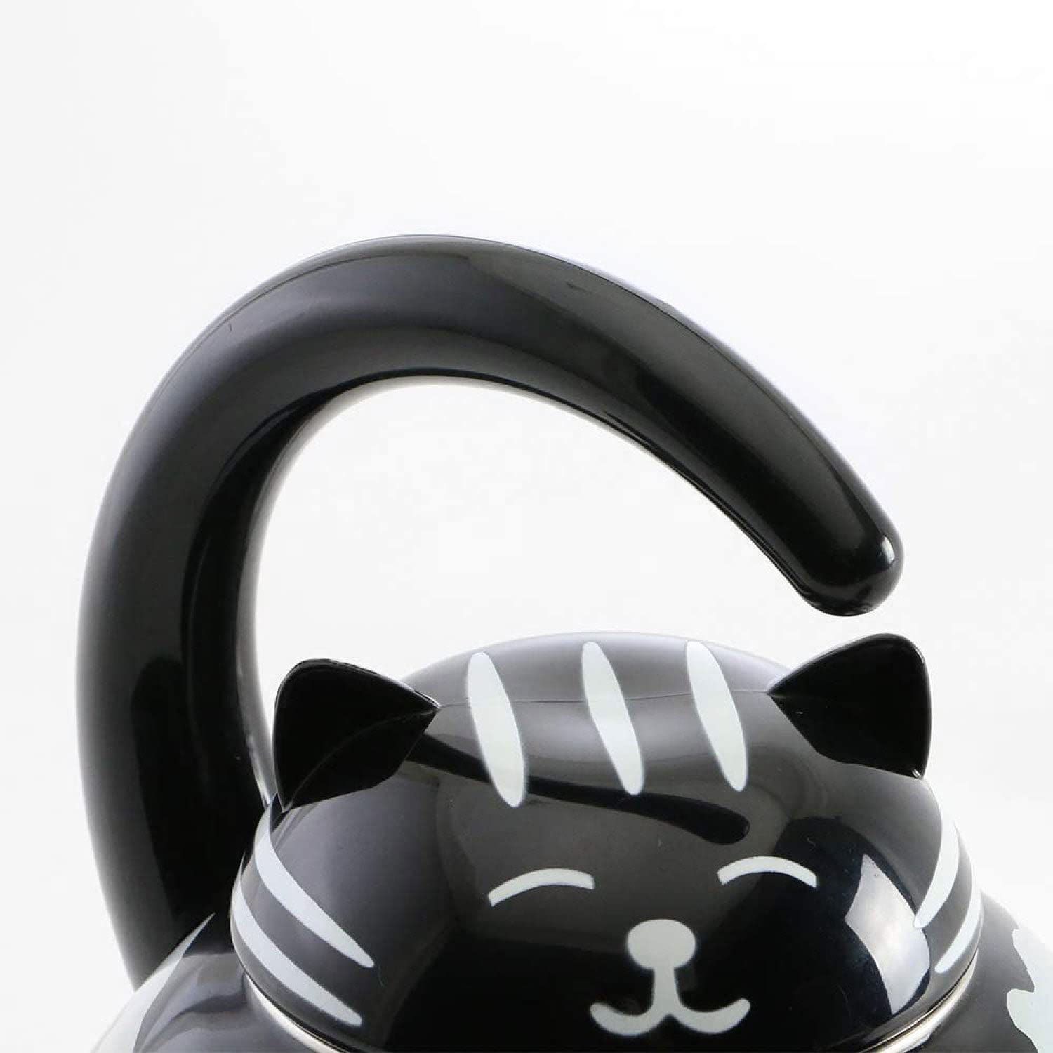 Whistling Tea Kettle For Stove Top Enamel On Steel Teakettle, Supreme Housewares Black Cat Design Teapot Water Kettle Cute Kitch