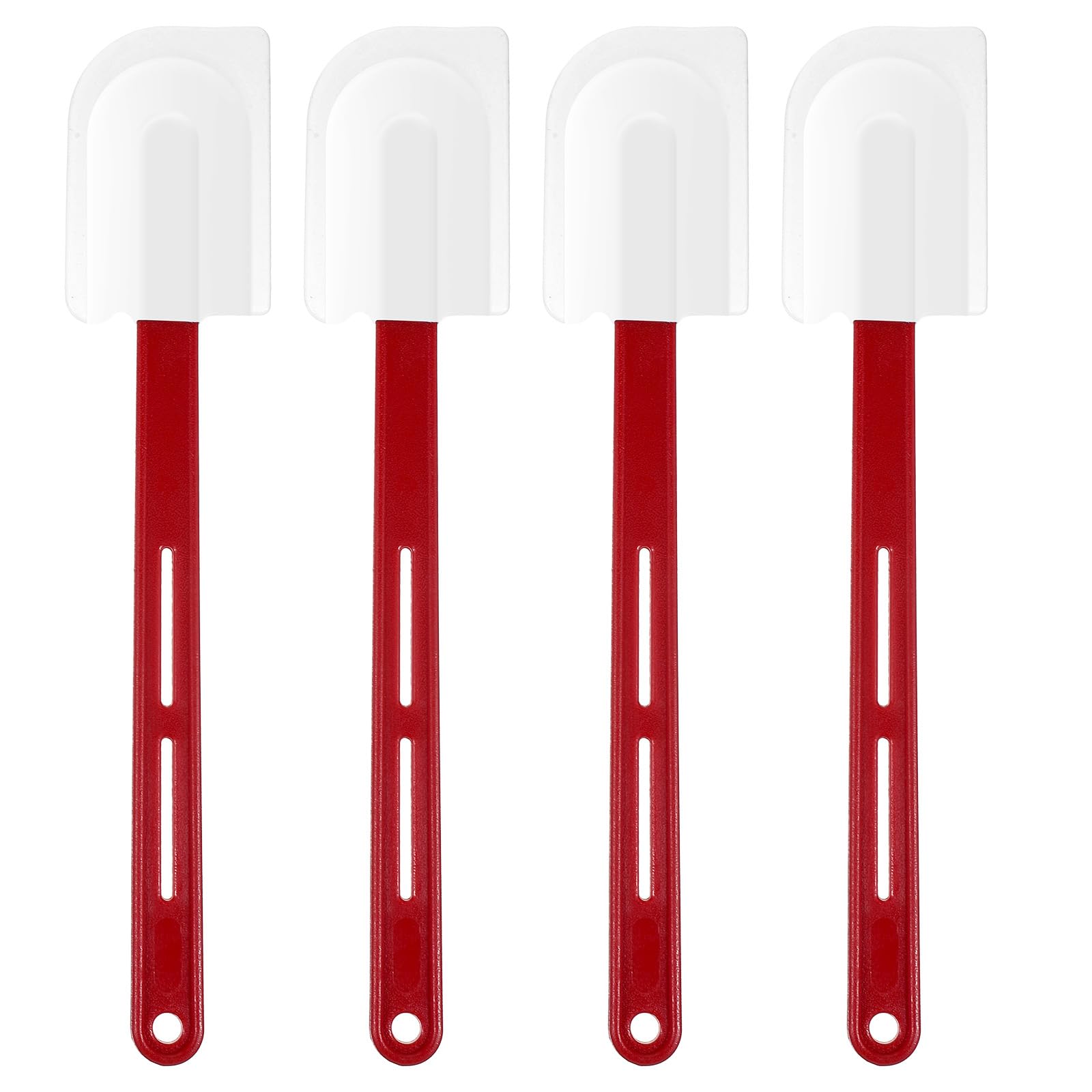 4 Pcs 14 Inch Silicone Spatulas High Temp, 500F Heat Resistant Commercial Silicone Spatula Heavy Duty Scraper Rubber Spatulas wi