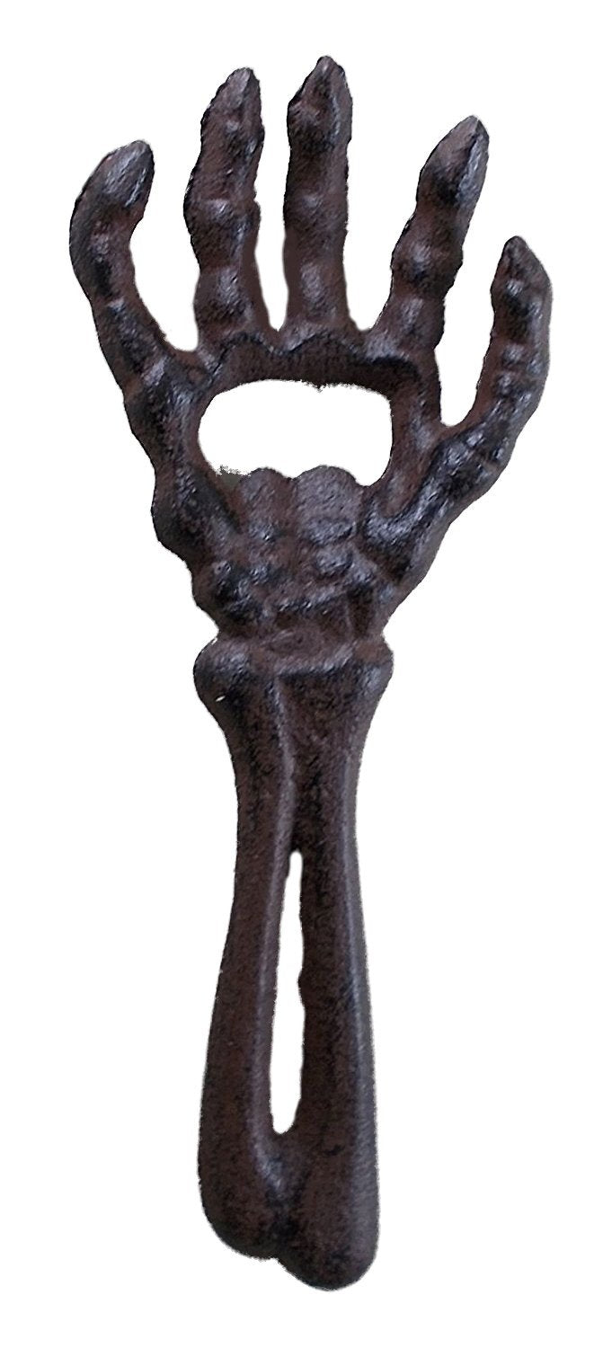 Upper Deck Cast Iron Skeleton Hand Themed Beverage Bottle Opener