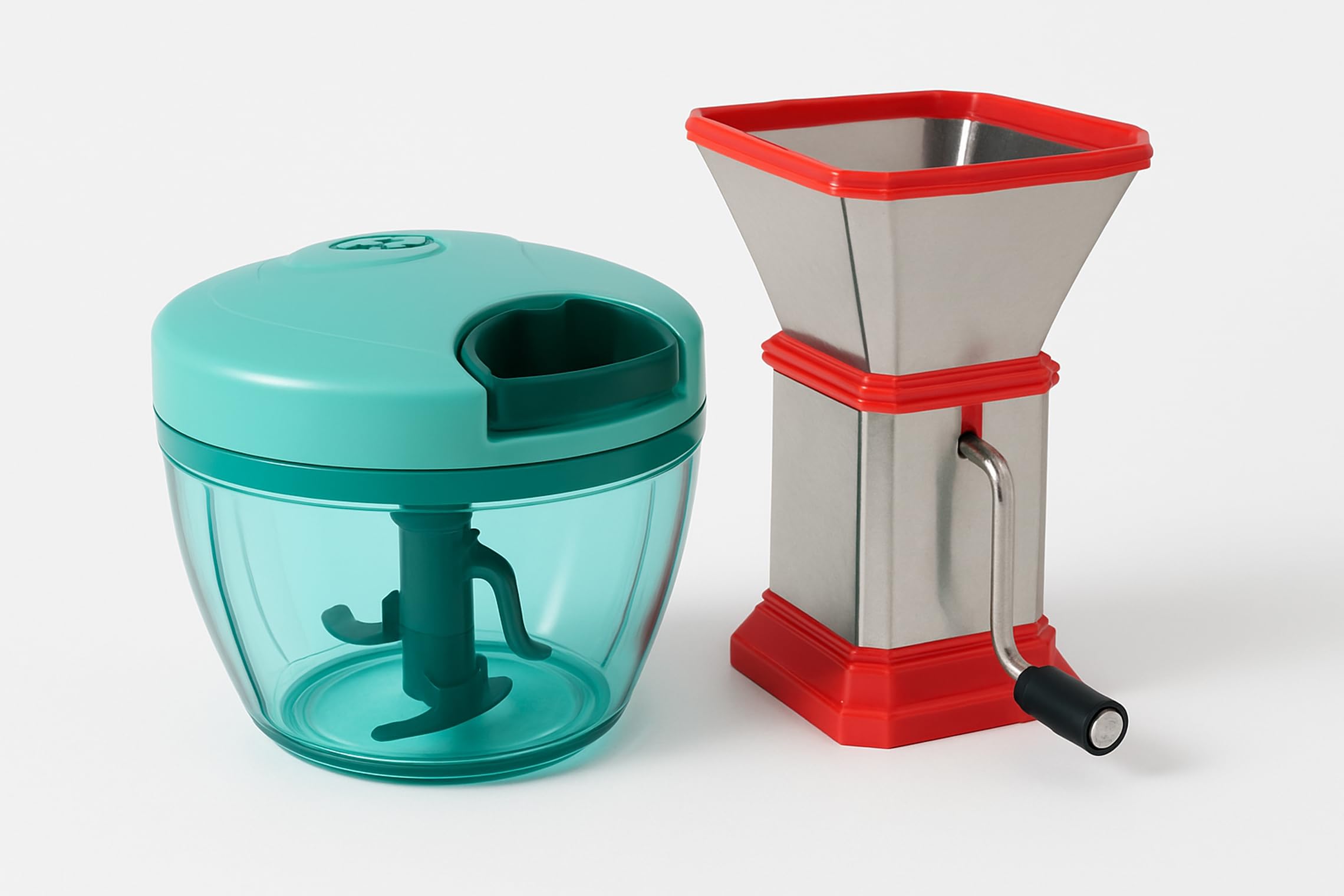 QEXLE Manual Food Chopper & Chilly Cutter ComboMultipurpose Kitchen Tool Set
