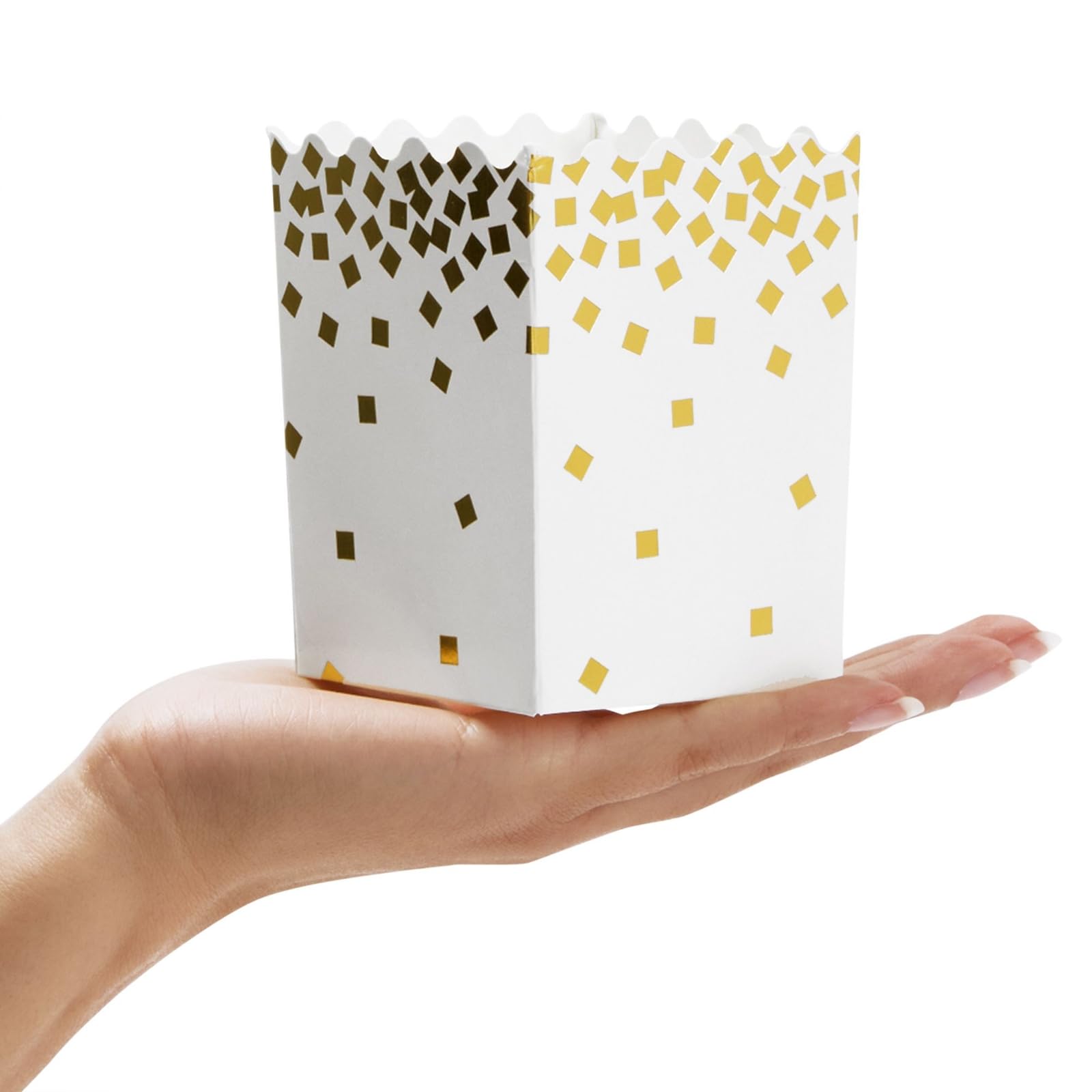 Juvale 60 Pack Mini Popcorn Boxes for Party  Gold Popcorn Containers for Movie Night Decorations (3 x 4 In)