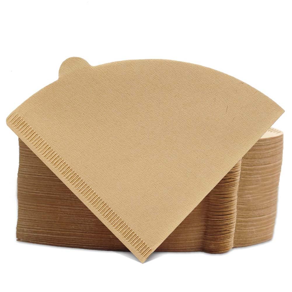 Cone Coffee Filters Size 02, 200 Count 1-4 Cups Unbleached Natural Brown V02 Disposable Coffee Filter Paper, Compatible With V60
