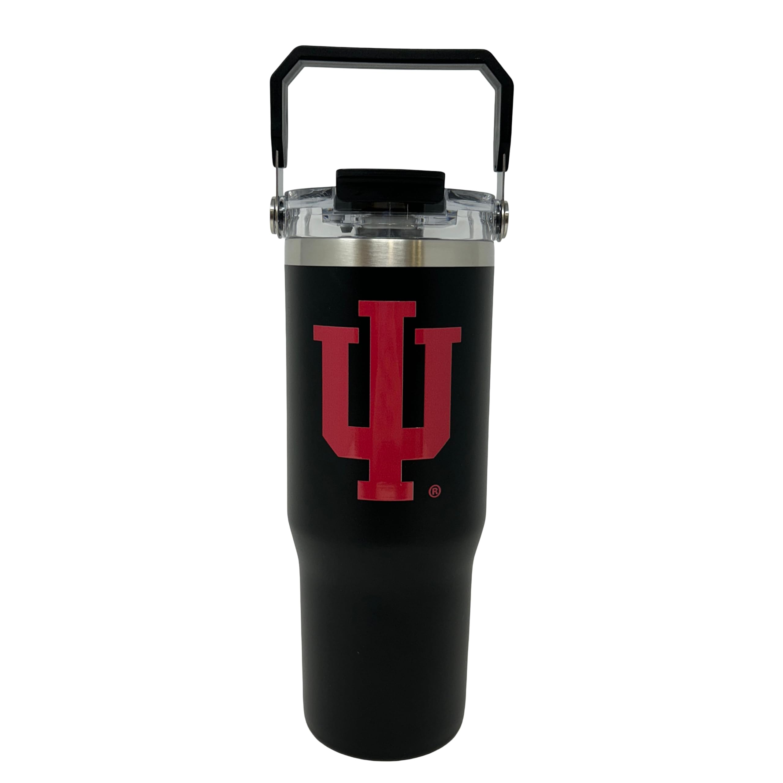 Decorvo 32 oz Collegiate Stainless Steel Tumbler  Double Walled Insulated Water Bottle with Top Handle (Indiana)
