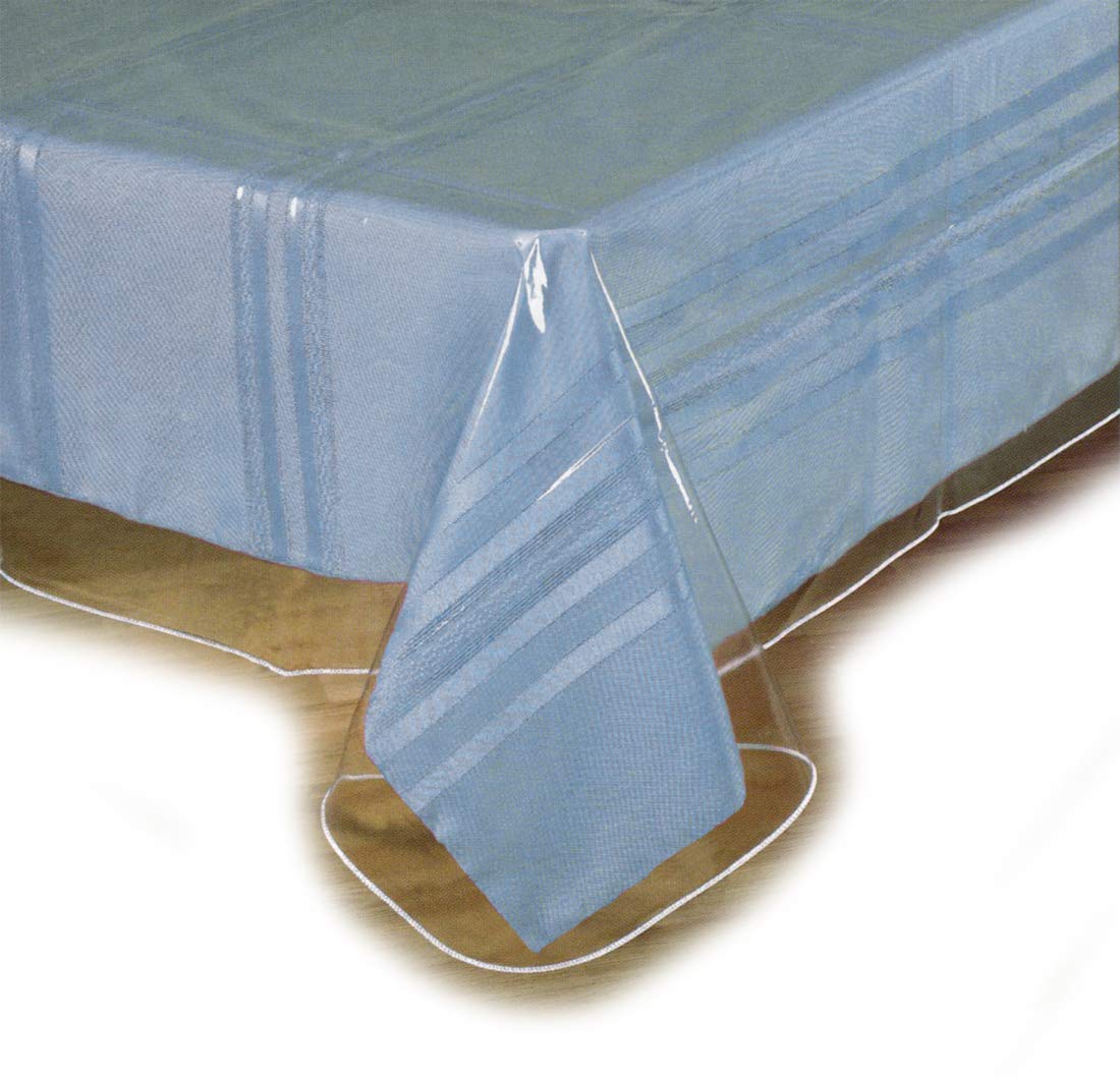 SOFINNI Clear Plastic Tablecloth Protector, Table Cloth Vinyl (54 x 72 Oval)