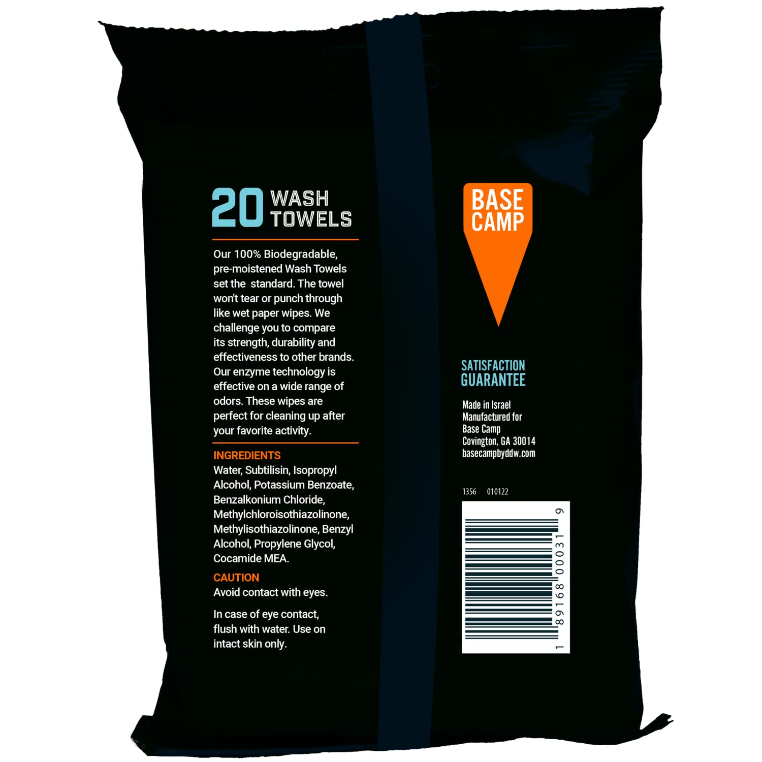 Dead Down Wind Base Camp Biodegradable Pre Moistened Wash Towel (20 Count)