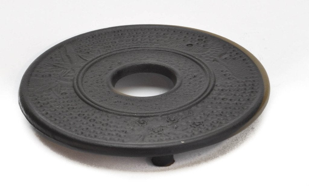 M.V. Trading T7021Bk Cast Iron Trivet Bamboo Design, 5-Inch, Black