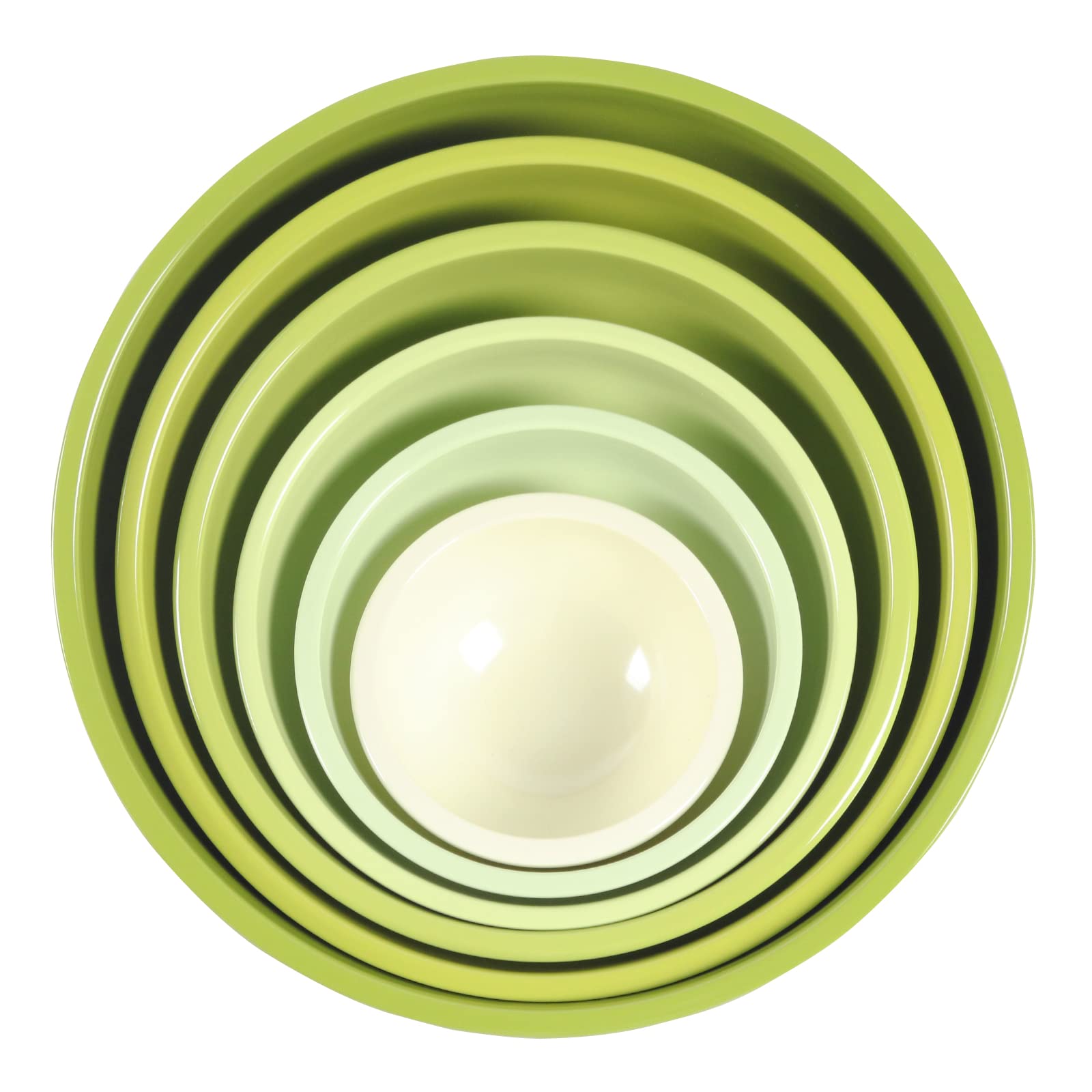 Lok-Osemile Melamine Mixing Bowls With Lids - 12 Piece Nesting Bowls Set 6 Bowls And 6 Lids, Mixing Bowl Set (Green Ombre)