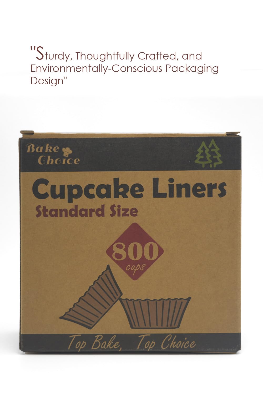Bake Choice 800pcs Standard Natural Cupcake Liners for Baking,Food Grade Cupcake Wrappers,Non-Stick, greaseproof Parchment Muffi