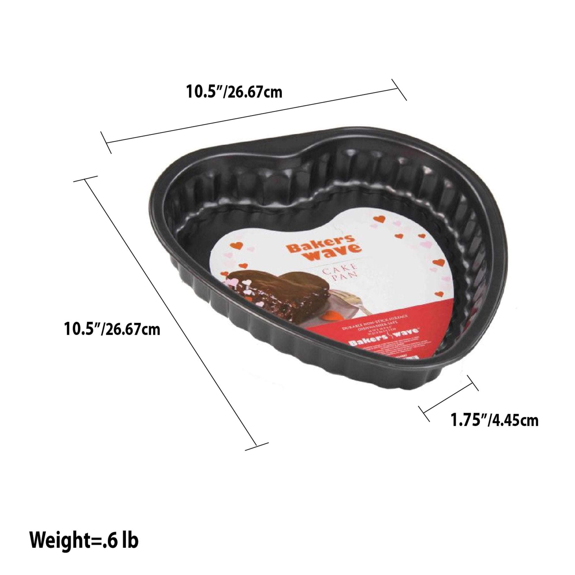 Joey'Z Non-Stick Heart Shaped Cake Pan Baking Pan - Large 10 Inch - Valentines Day Gifts - Heart Shaped Cake Pans/Heart Cake Pan