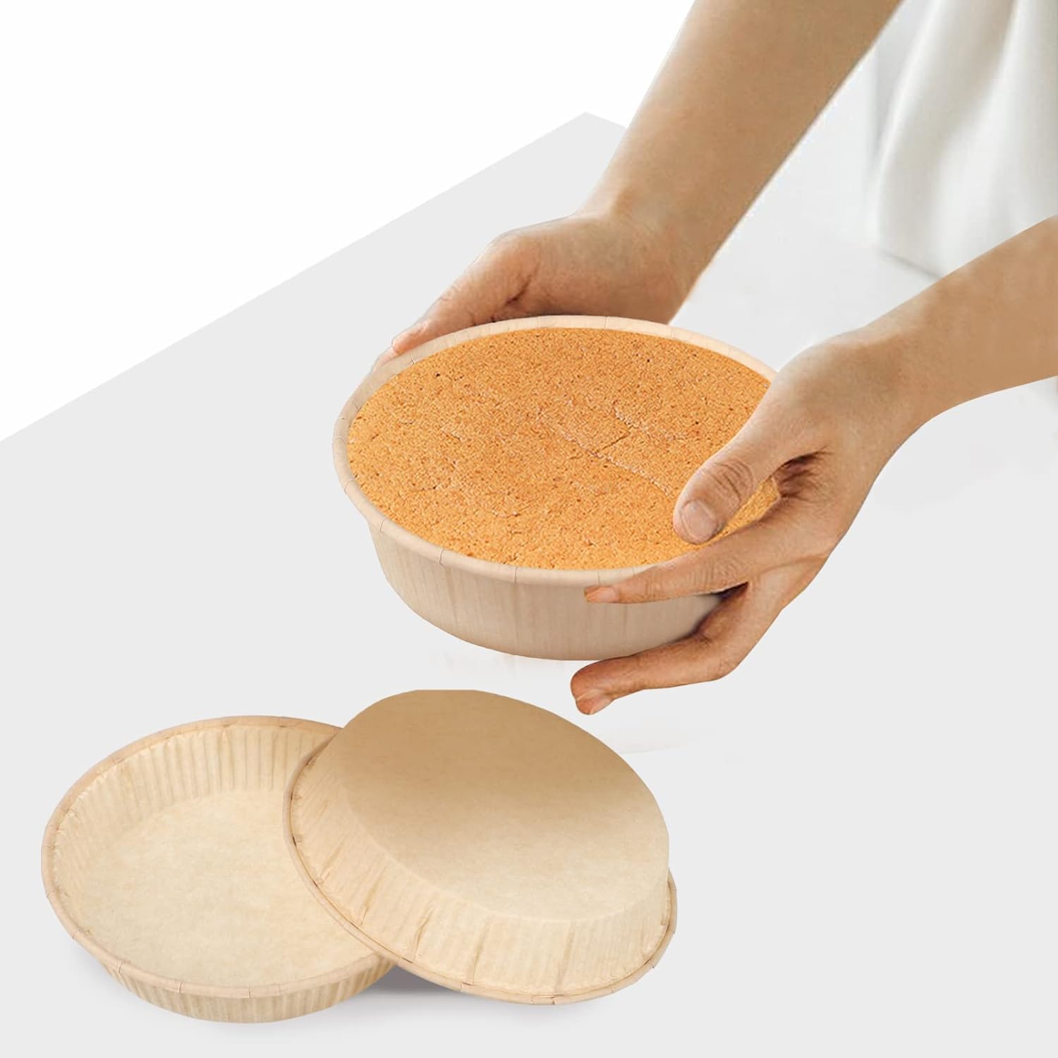 Hemoton 100Pcs Paper Mini Tart Pans For Baking 4 Inch Mini Pie Pan Pie Tin Disposable Mini Baking Pans Quiche Baking Dish,Oven S