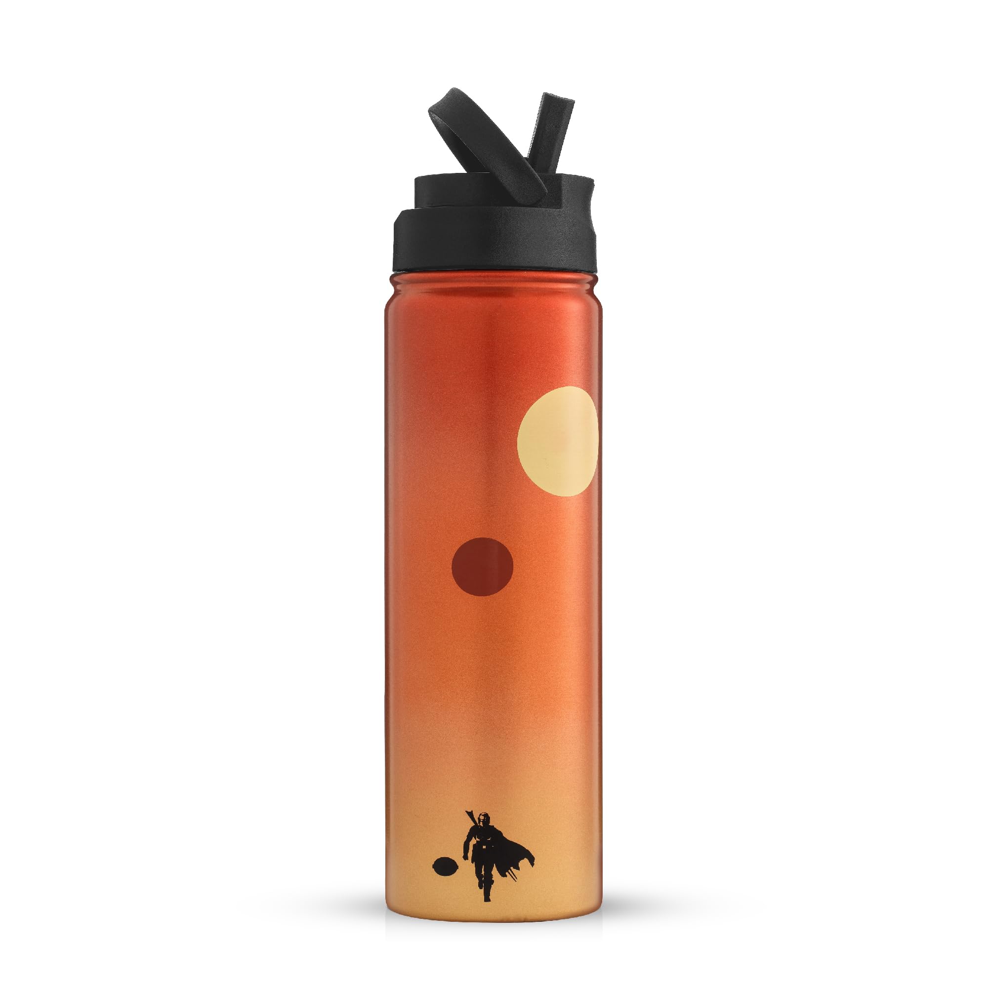 JoyJolt Stainless Steel Star Wars Water Bottle 22 oz with Straw Lid, BPA-Free Sports and Travel Vacuum Insulated Water Bottle, T