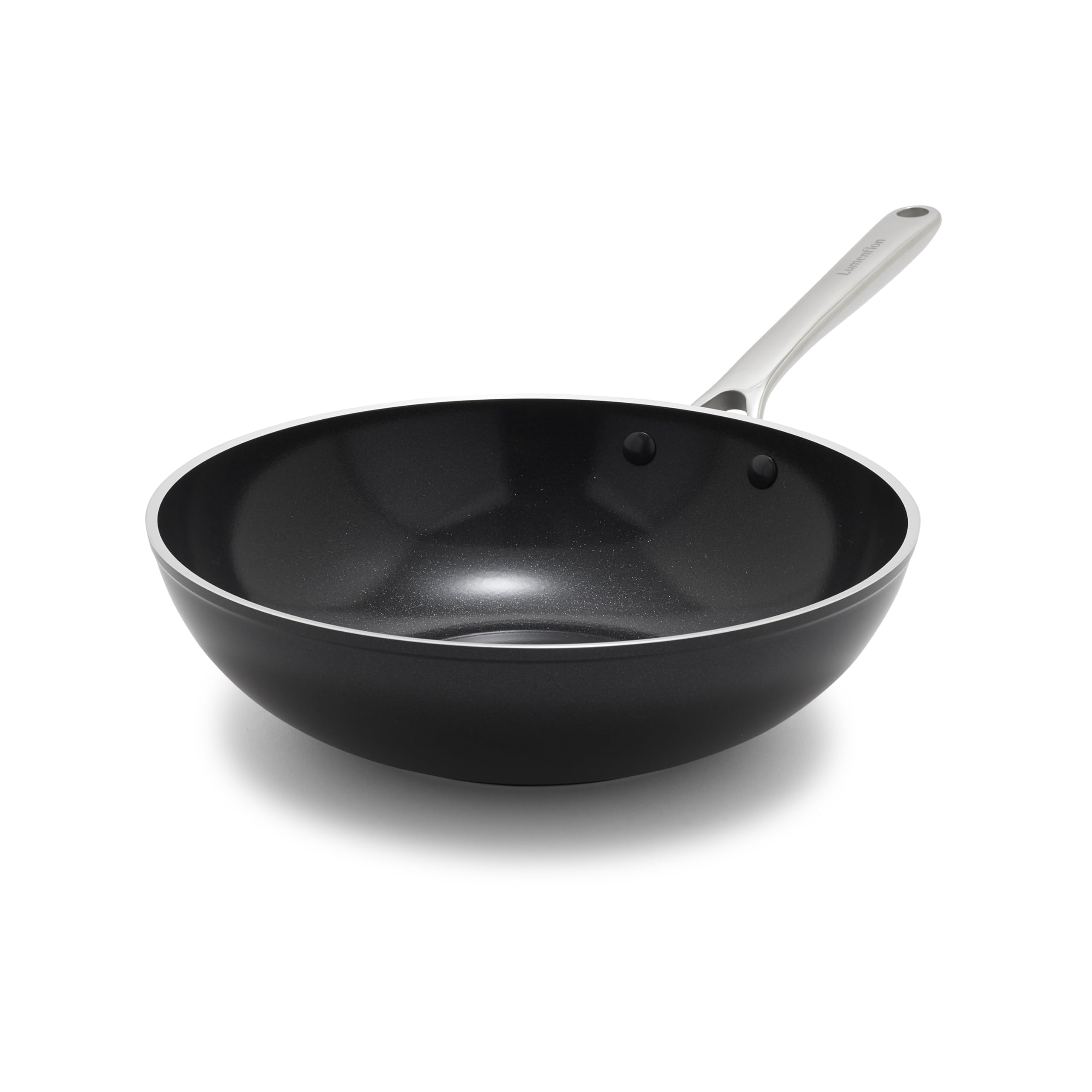 Lumenflon Orfeo 11 Nonstick Wok Pan, Made In Italy, Diamond Ceramic Pfas-Free Cookware, Induction Ready, Scratch Resistant, Lase