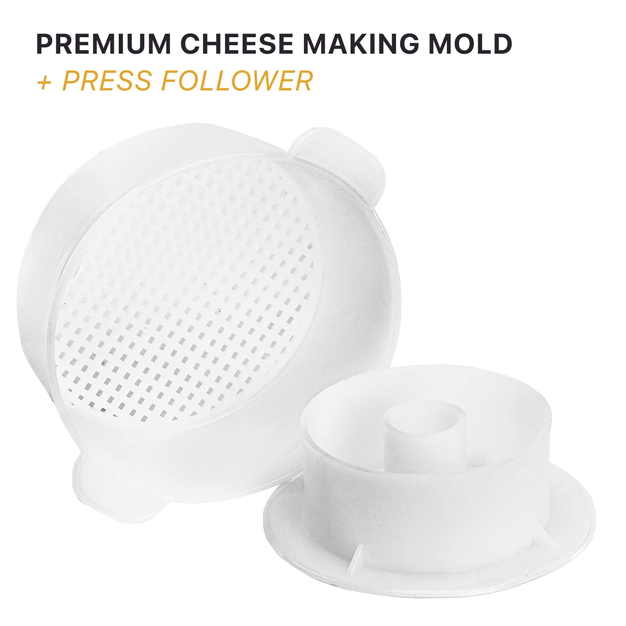 Shsh Trade Group Cheesemaking Supply Kit 1.2 L With Pressing Plate - Paneer Maker Mold Machine - Gouda Hard Cheese Mold And Pres
