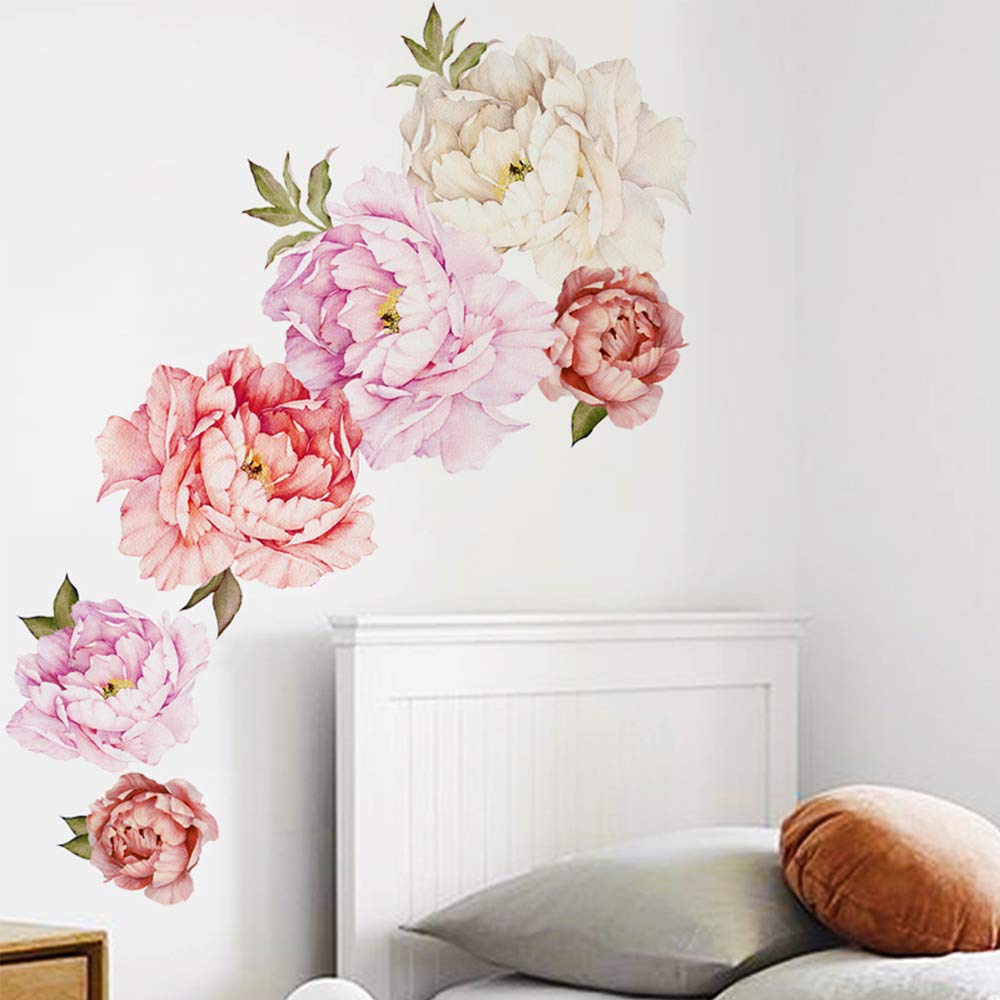 Nother Peonies Wall Decals Peony Floral Wall Decal Rose Bouquet Flowers Peel And Stick Wallpaper For Sofa Background Fresh Tulip