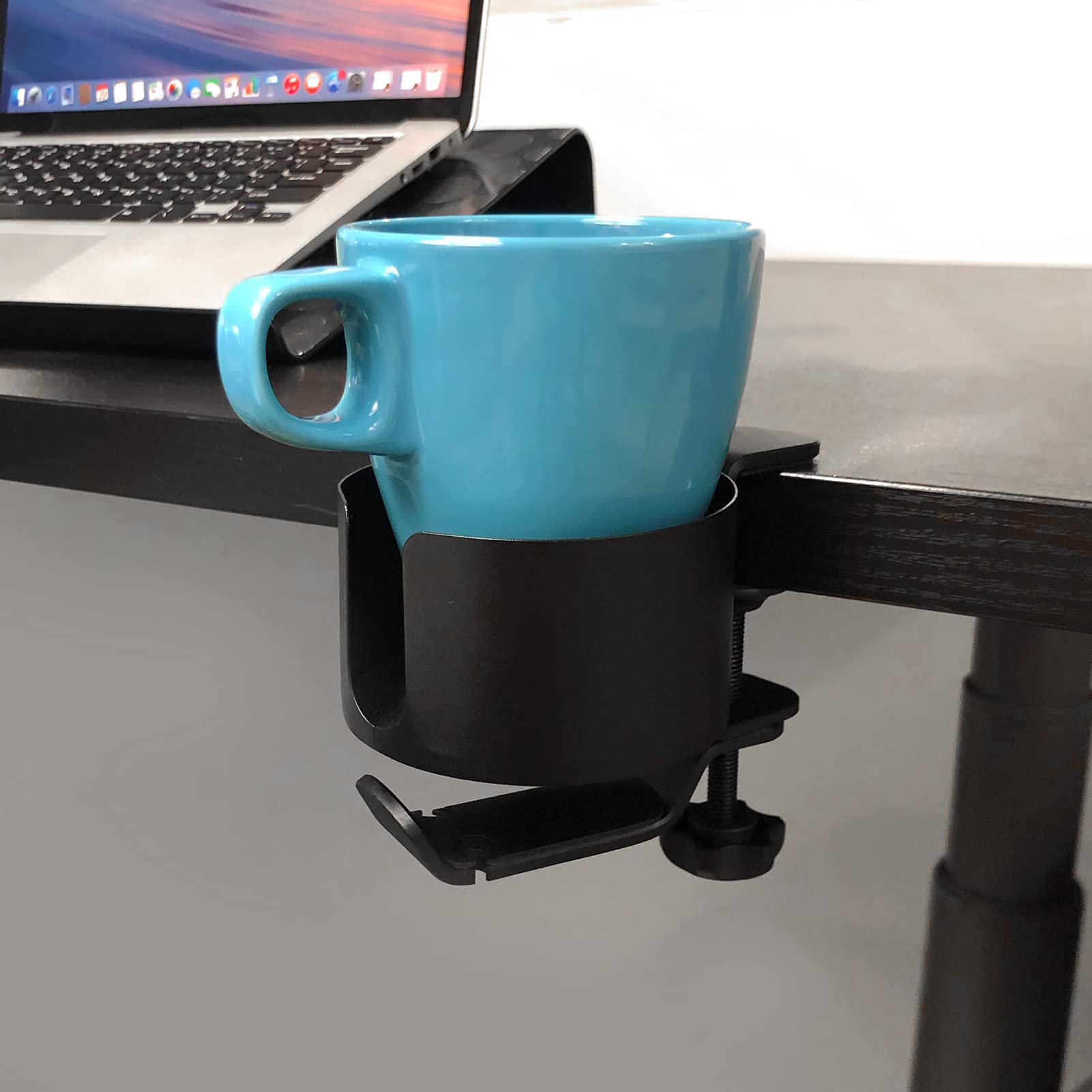 Airtaxiing Desk Cup Holder With Headphone Hanger For Desk In Home, Anti-Spill Cup Holder For Desk, Table Cup Holder For Water Bo