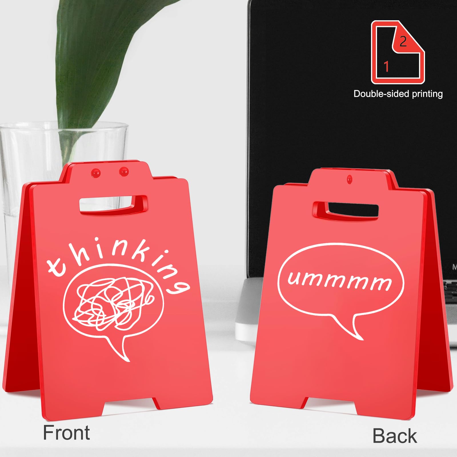 Funny Desk Sign for Office - Humorous Christmas Office Decor for Coworkers, Bosses, Friends - Fun and Quirky Cubicle Accessories