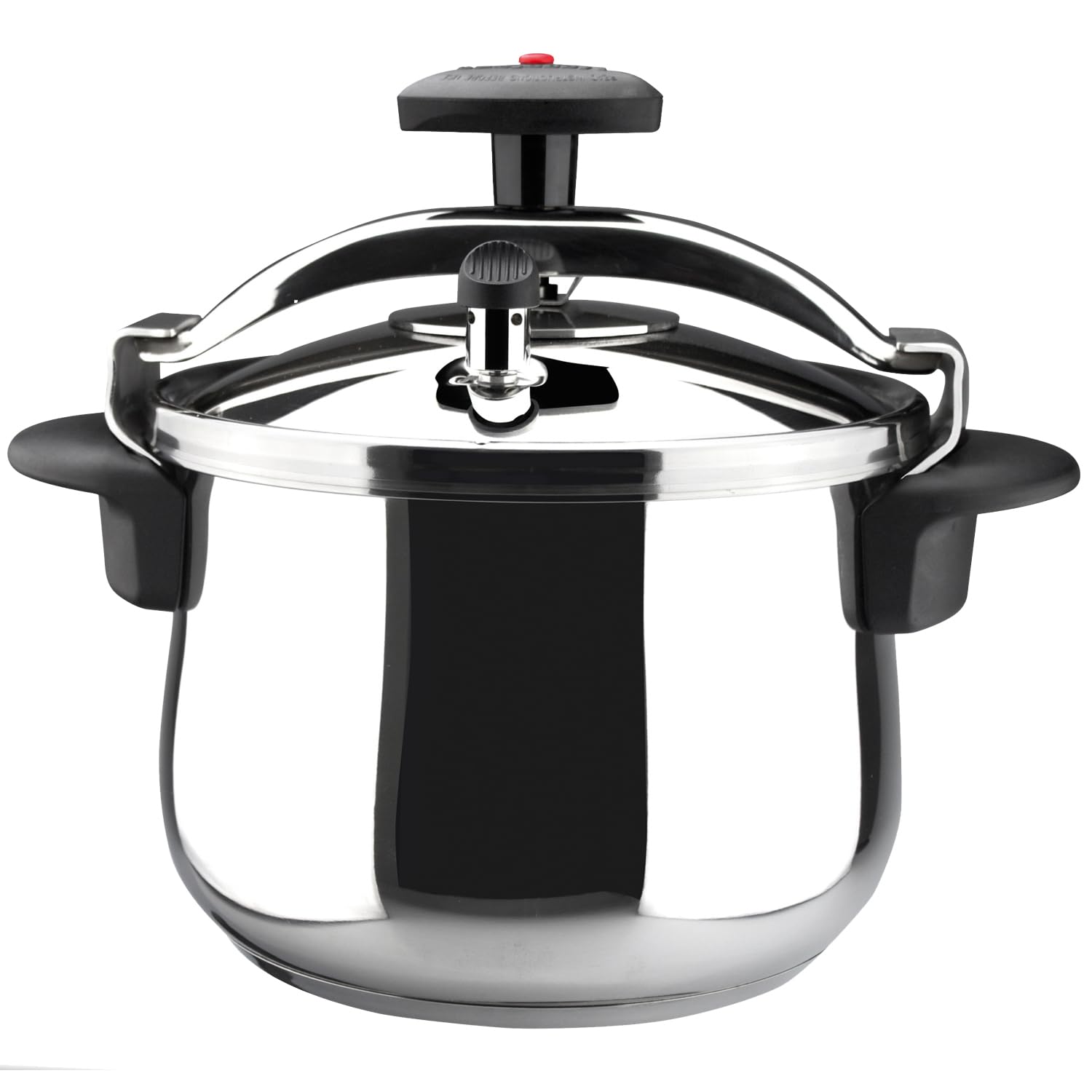 MAGEFESA Star Belly Pressure Cooker 6.3 Qt - 18/10 Stainless Steel, Rounded Bottom, 3 Safety Systems, Works on All Stovetops Inc