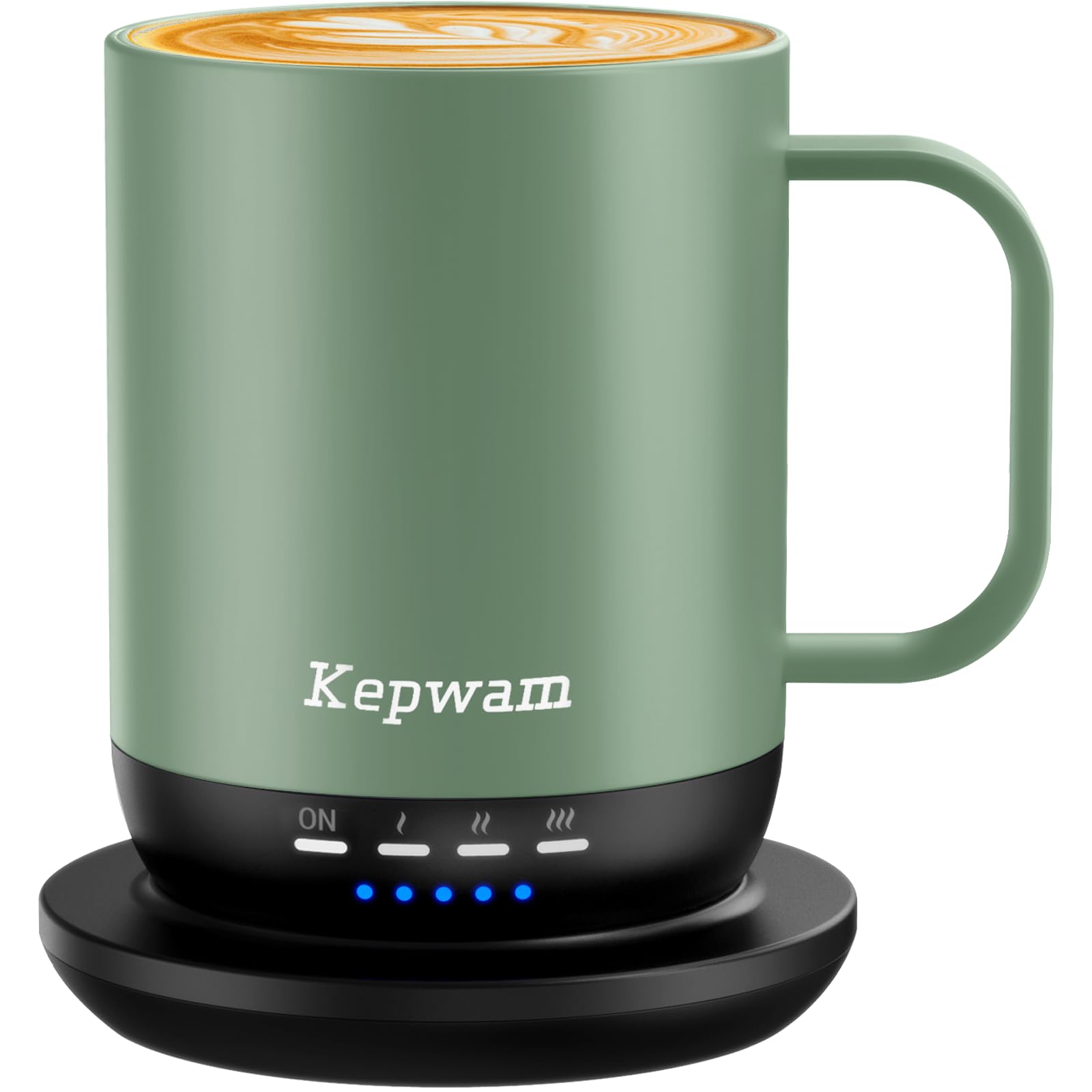 Kepwam Heated Coffee Mug T1-14oz Fast Heating & Longer Battery Life Self Heating Coffee Mug Hot to 149? - Touch & App Controlled