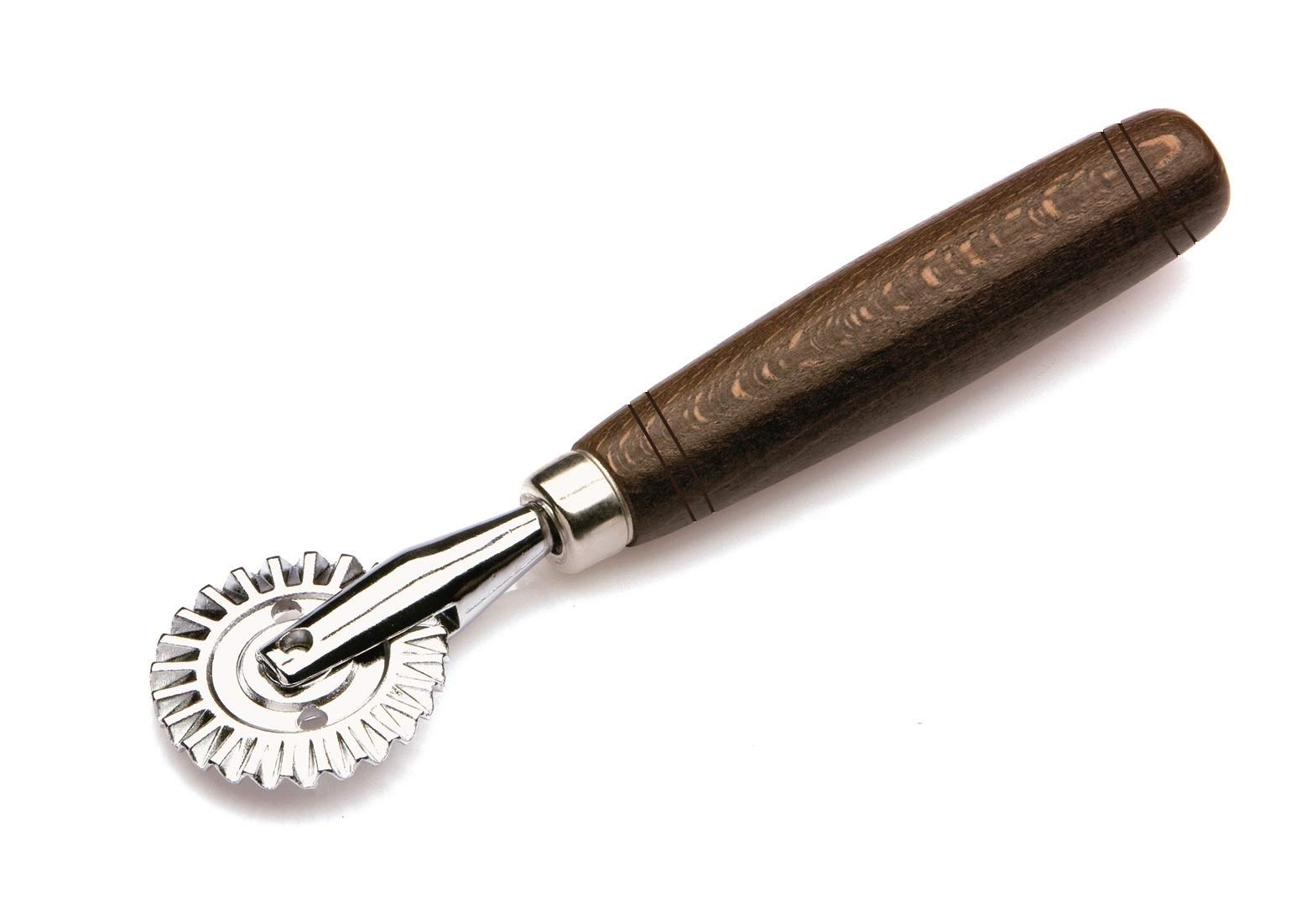 Tredoni 1.6'' Pastry Wheel - Dough Stamp Cutter/Crimper, Pasta/Ravioli/Pie Maker, 4Cm Stainless Steel Wheel Wooden Handle