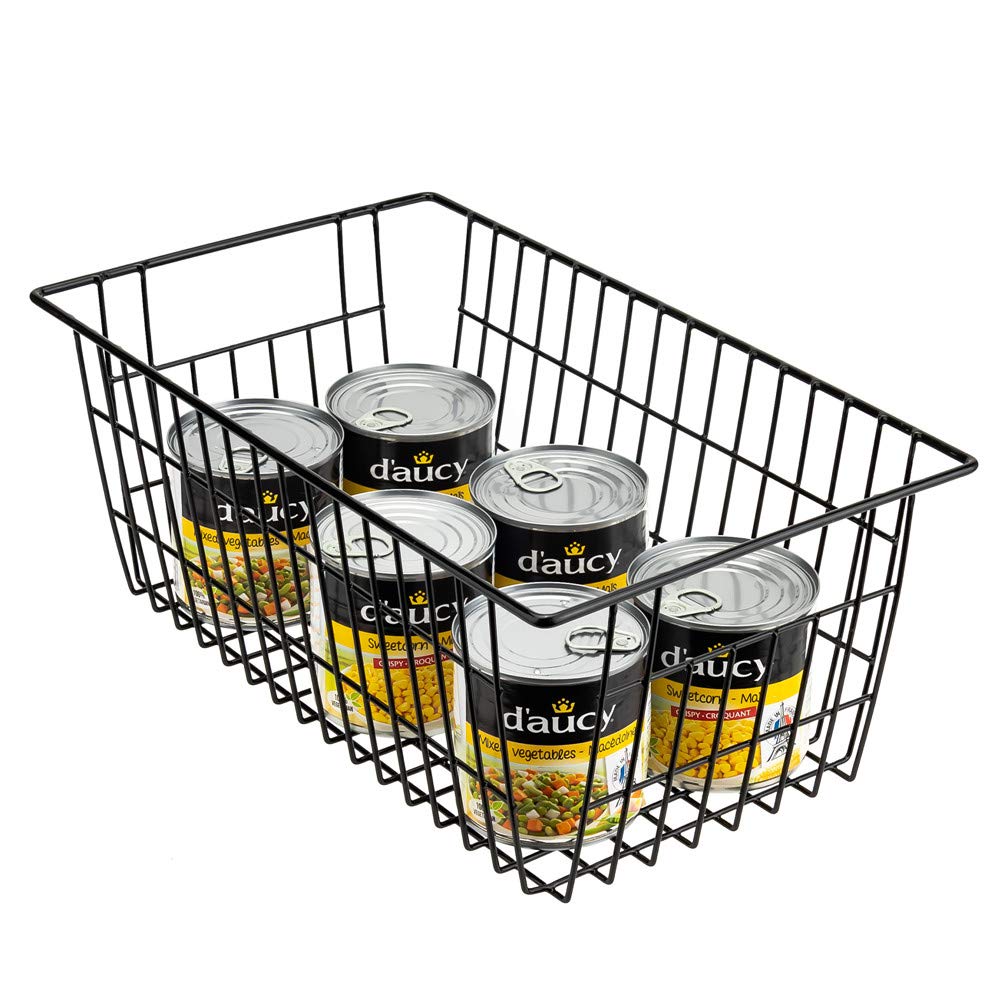 Sanno Wire Storage Baskets Freezer Baskets Farmhouse Organizer Storage Bins Large Organizer Bins For Storage, Office, Bathroom,