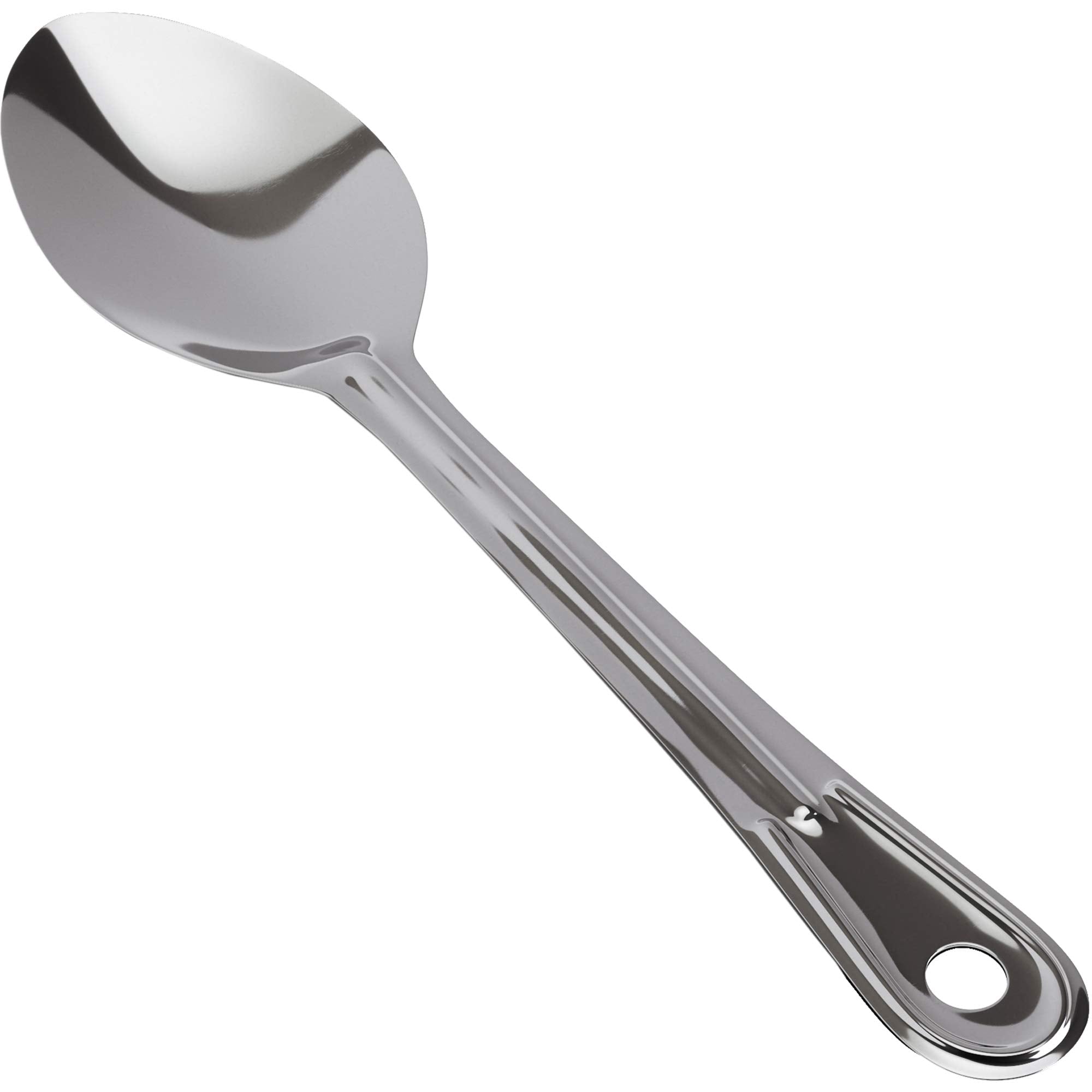 Super Strong, Ergonomic 11 In Serving Spoon 1 Pk Big, Solid Stainless Steel Spoons For Cooking, Baking And Basting Best Kitchen